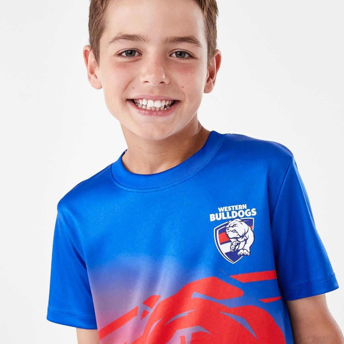 6 Official AFL Kids Training T-shirt Bulldogs, 6 of 10