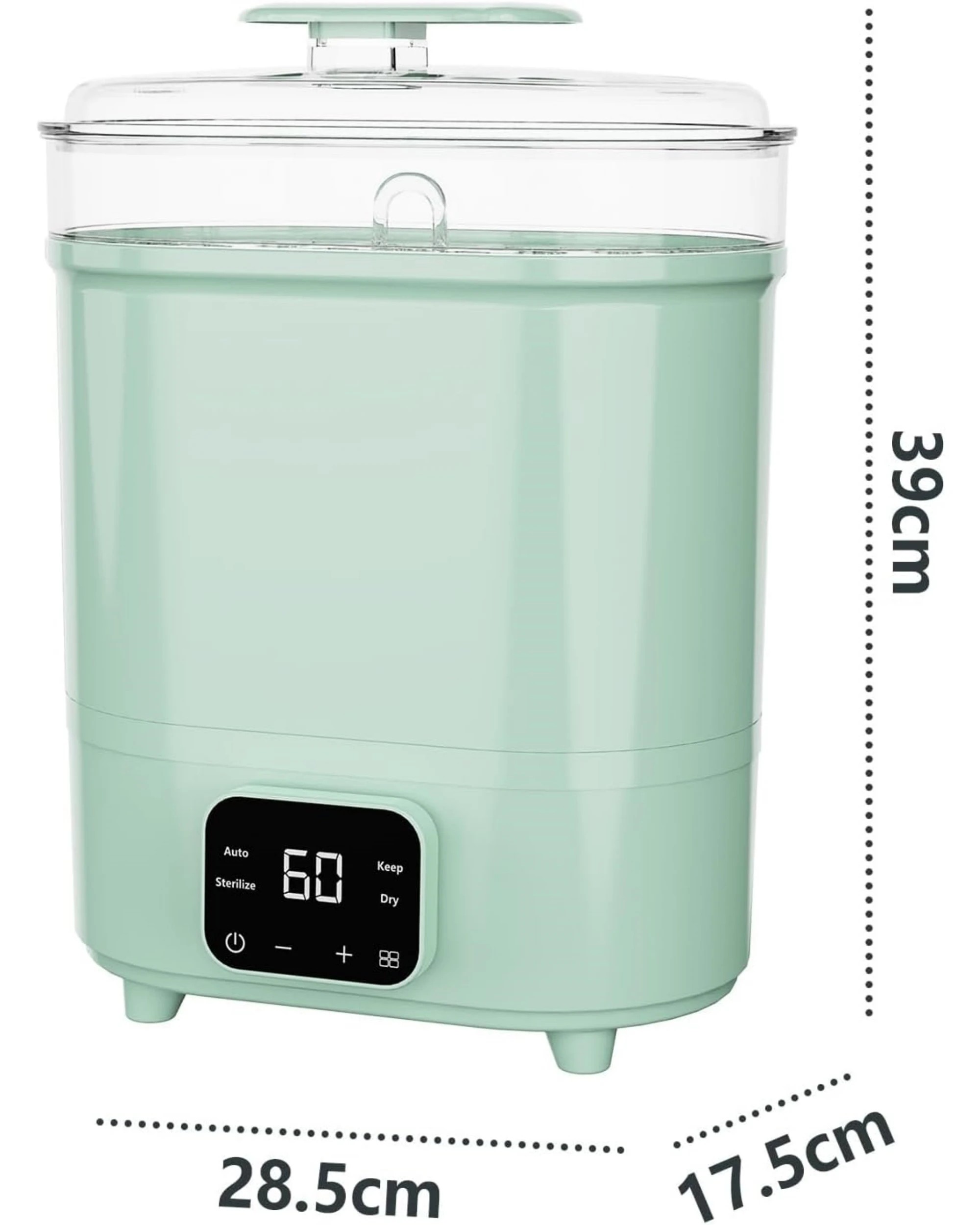 6 Advwin Baby Bottle Sterilizer, 4-in-1 Electric Steam Bottle Steriliser, Universal Fit For All Baby Items, Green, 6 of 7