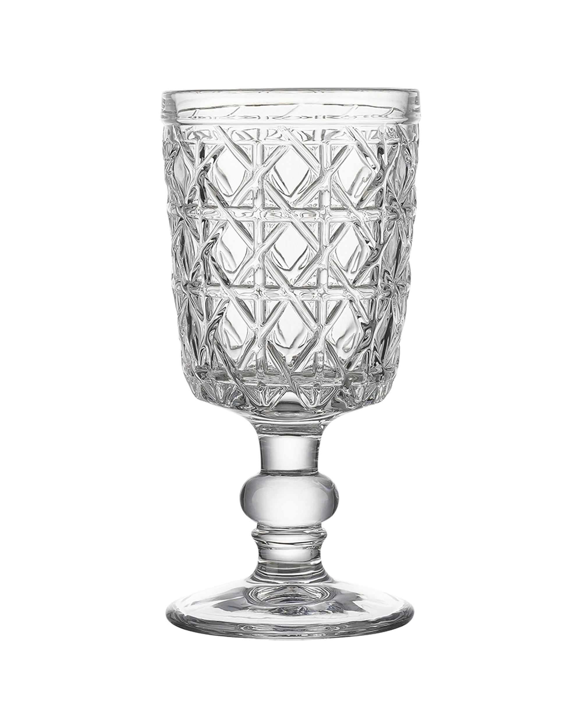 2 Ecology 4pc Rattan Stemmed 265ml Glass Goblet Set Soda - Clear, 2 of 5