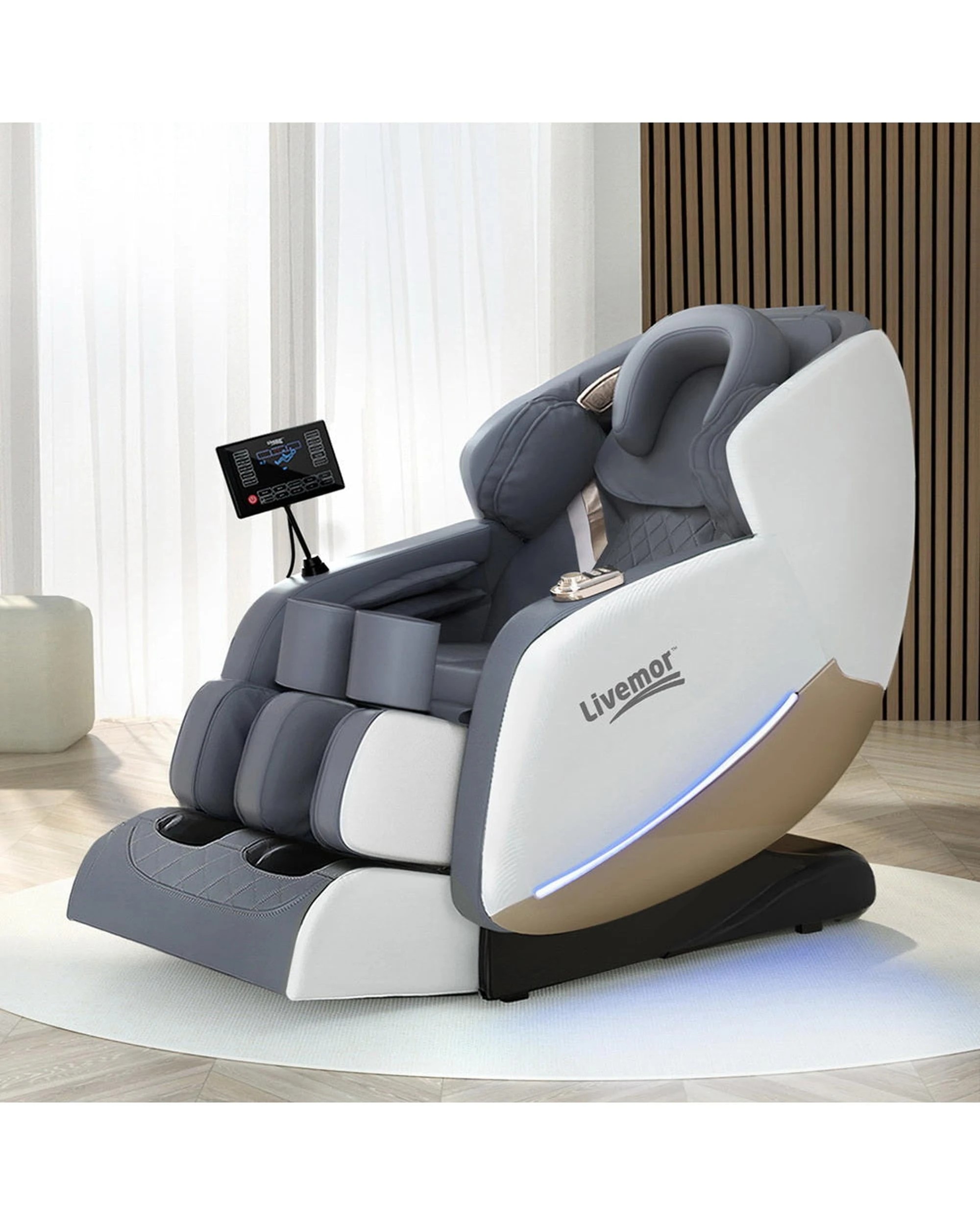 7 Livemor Massage Chair Electric Recliner Home Massager Beryl - Grey, 7 of 7