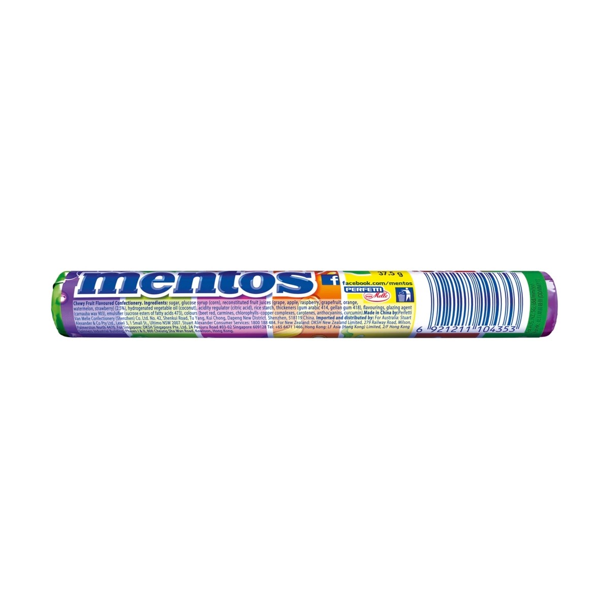 2 Mentos Candy Rainbow Roll Chewy Dragees 37.5g, 2 of 4