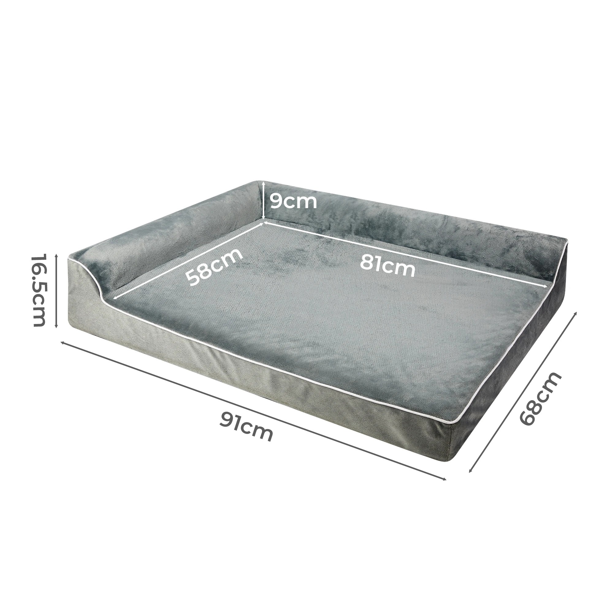 3 Pawz Orthopedic Memory Foam Dog Bed Large, 3 of 5