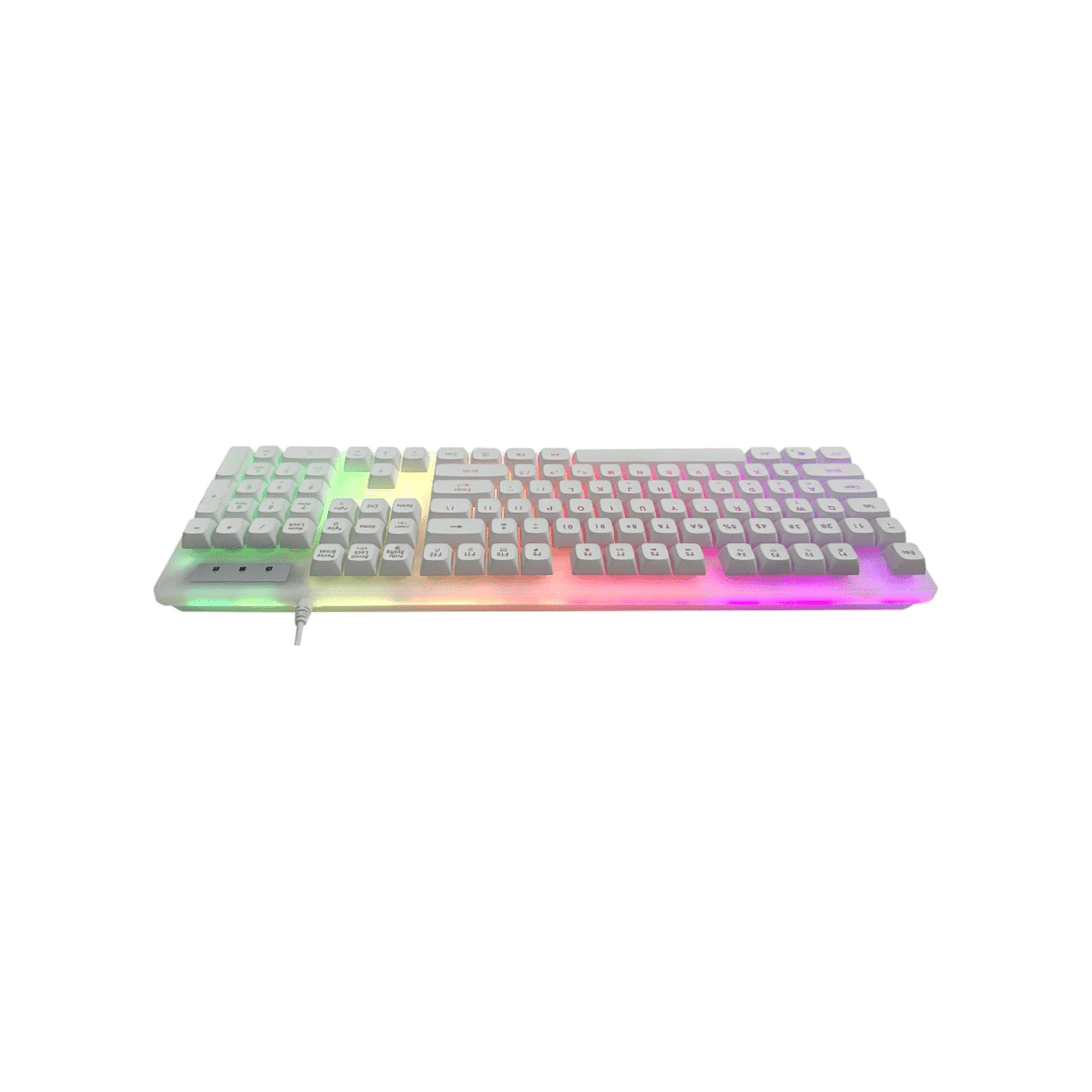 2 Playmax Aurora RGB Membrane Gaming Keyboard - White, 2 of 9