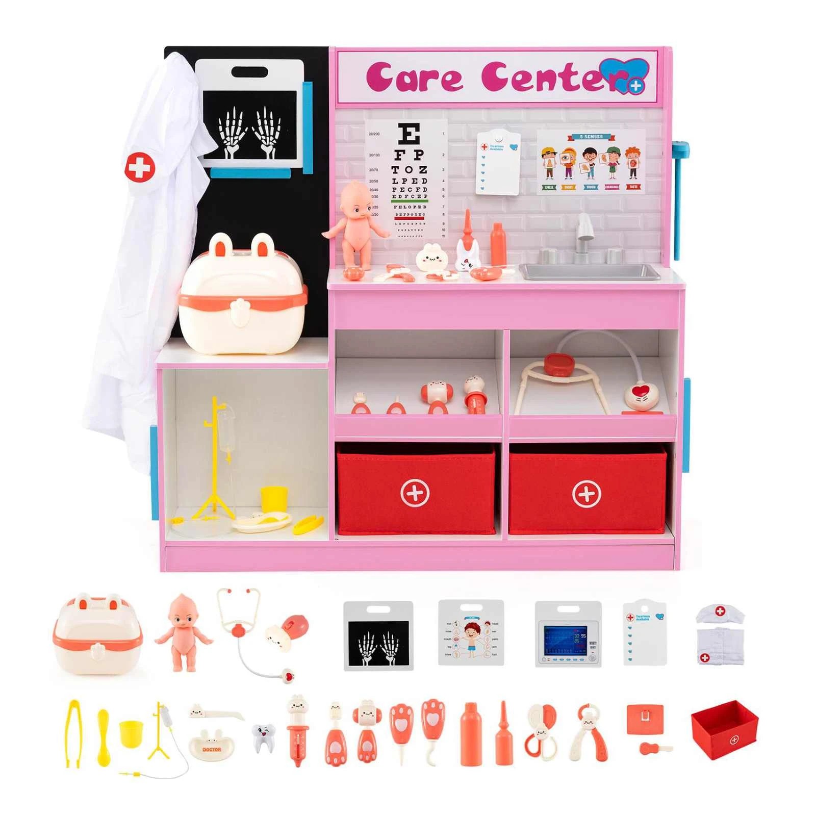 1 Costway Play Doctor's Office Medical Center Hospital Toy Set, 1 of 1