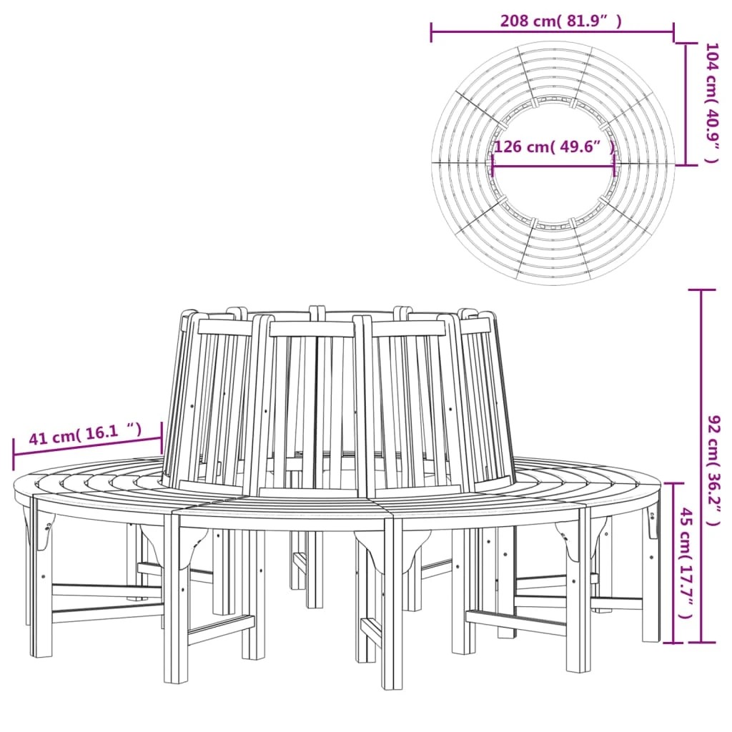 5 Vidaxl Bench - Brown, 5 of 5