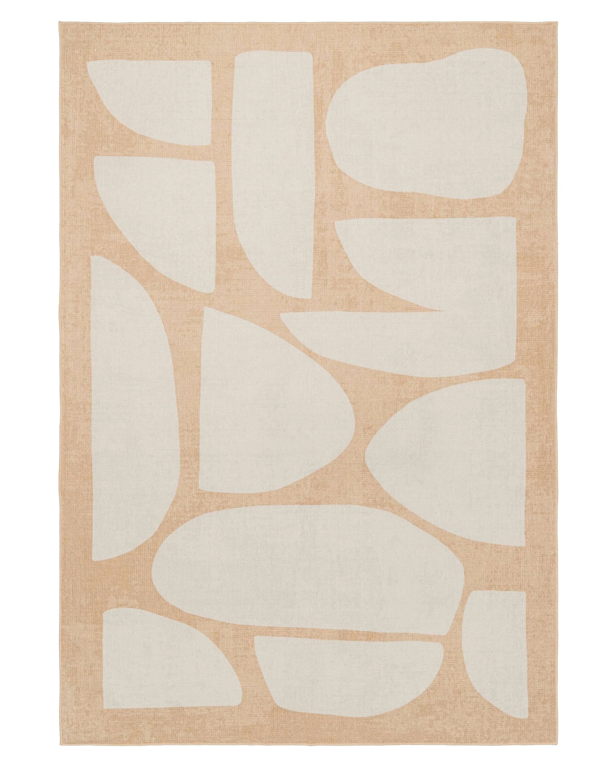 1 Loopsie Tribeca Printed Washable Rug-320cm x 230cm - Beige, 1 of 8