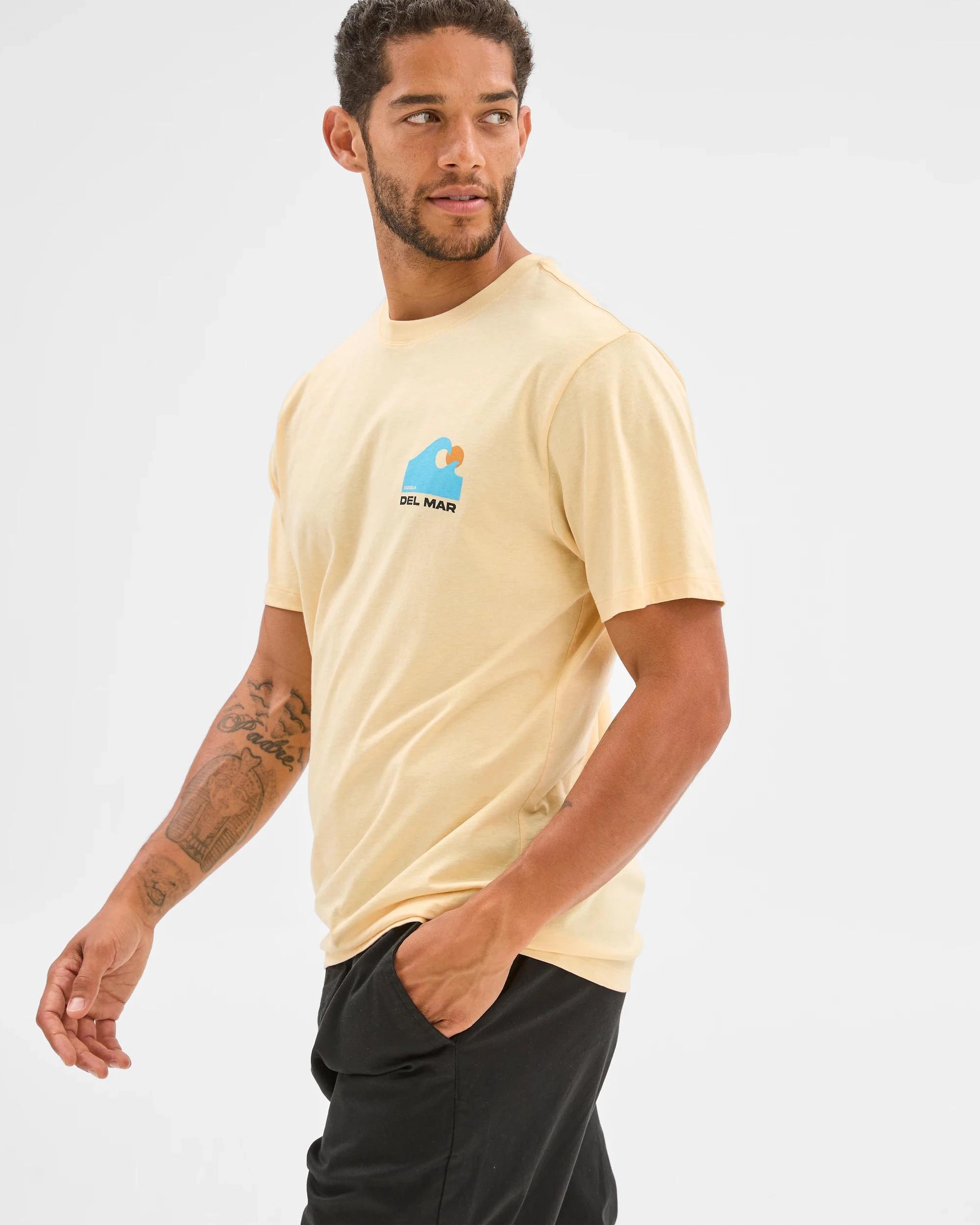 5 Target Australian Cotton Blend Wave Print T-Shirt YELLOW MARLE, 5 of 6