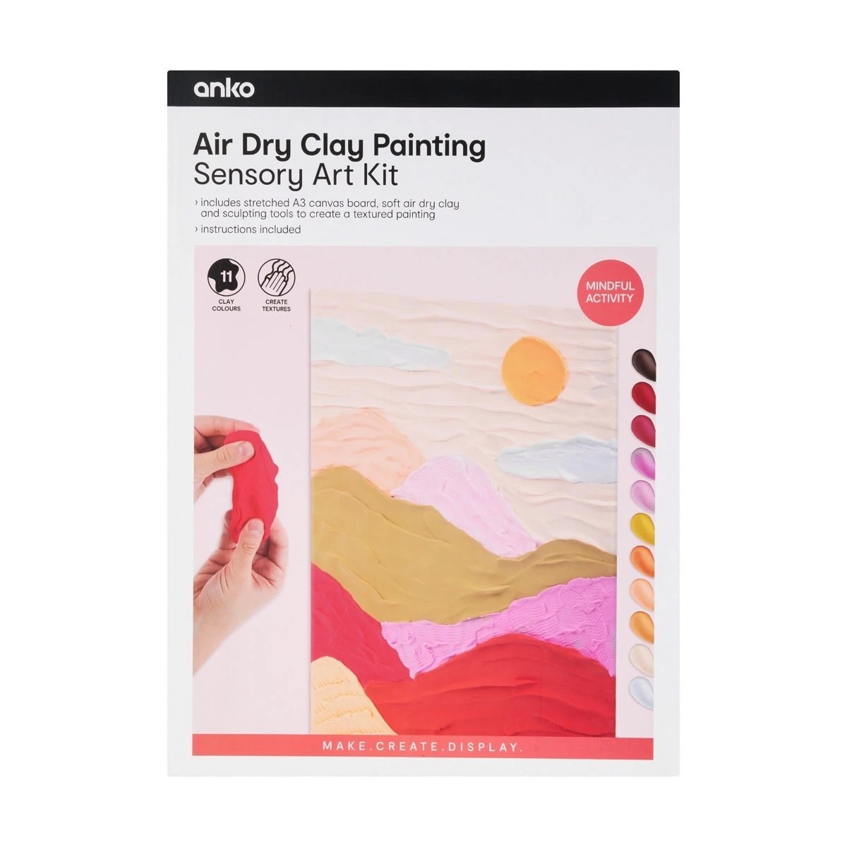 1 Air Dry Clay Painting Sensory Art Kit - Landscape, 1 of 9
