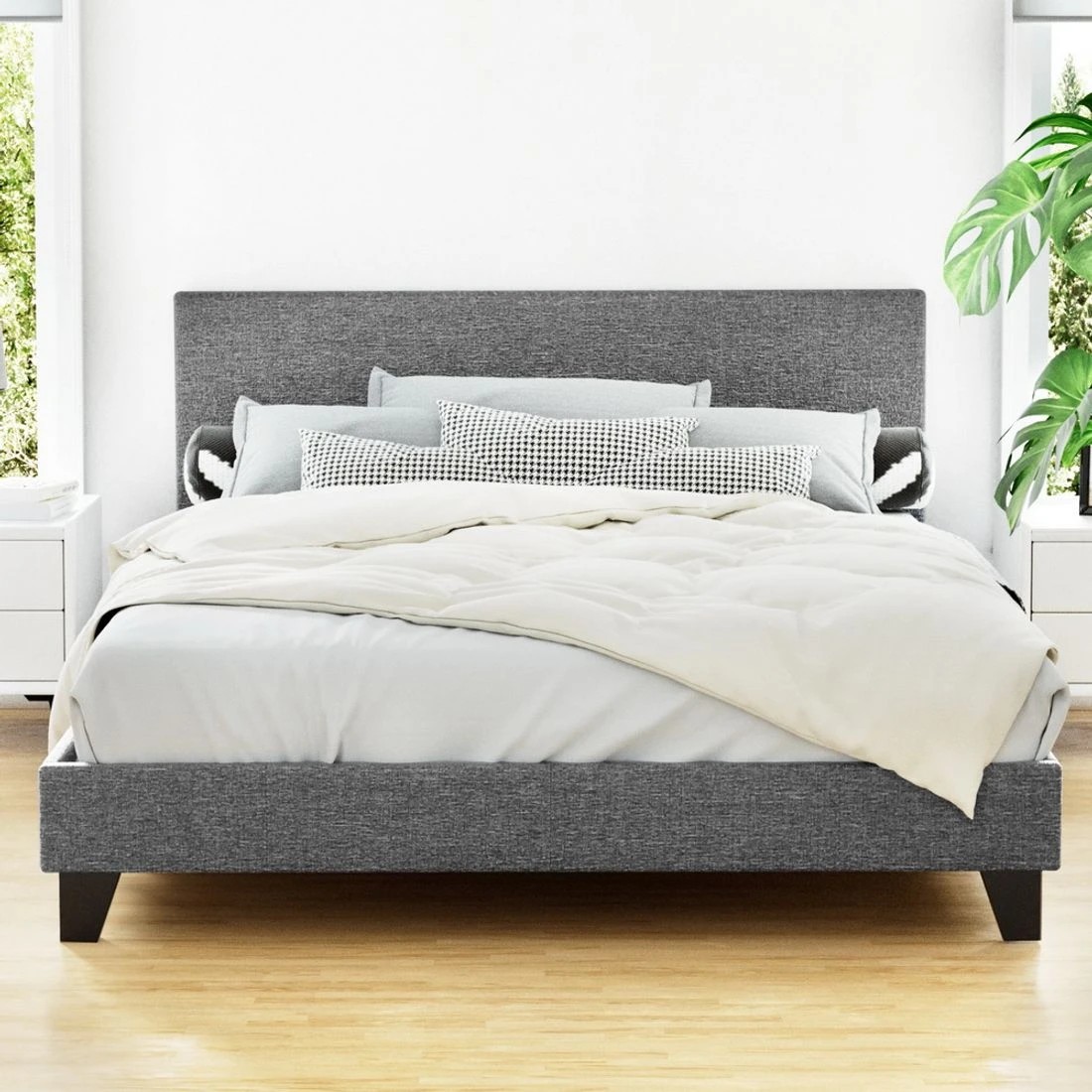 3 Artiss Bed Frame Double Size - Grey, 3 of 10