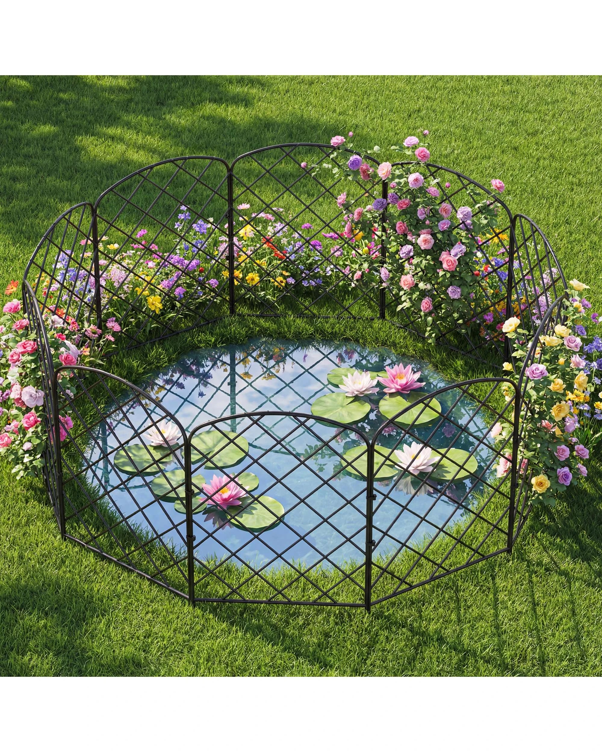 4 Advwin Garden Fence DIY Flower Bed Pet Barrier Border, 4 of 8