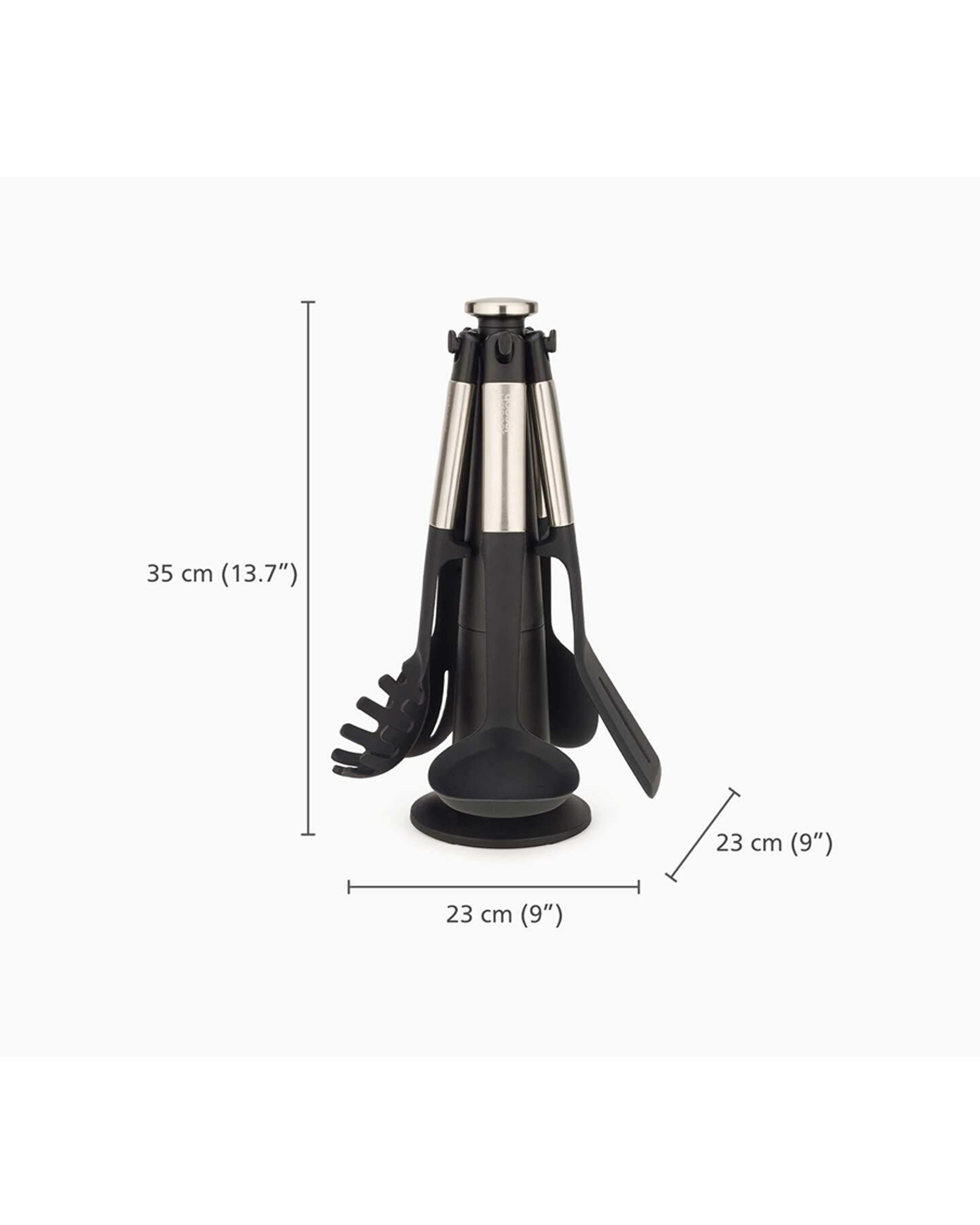 7 Joseph Joseph Elevate Silicone Steel Carousel Cooking Utensil Set 5pc - Black, 7 of 7