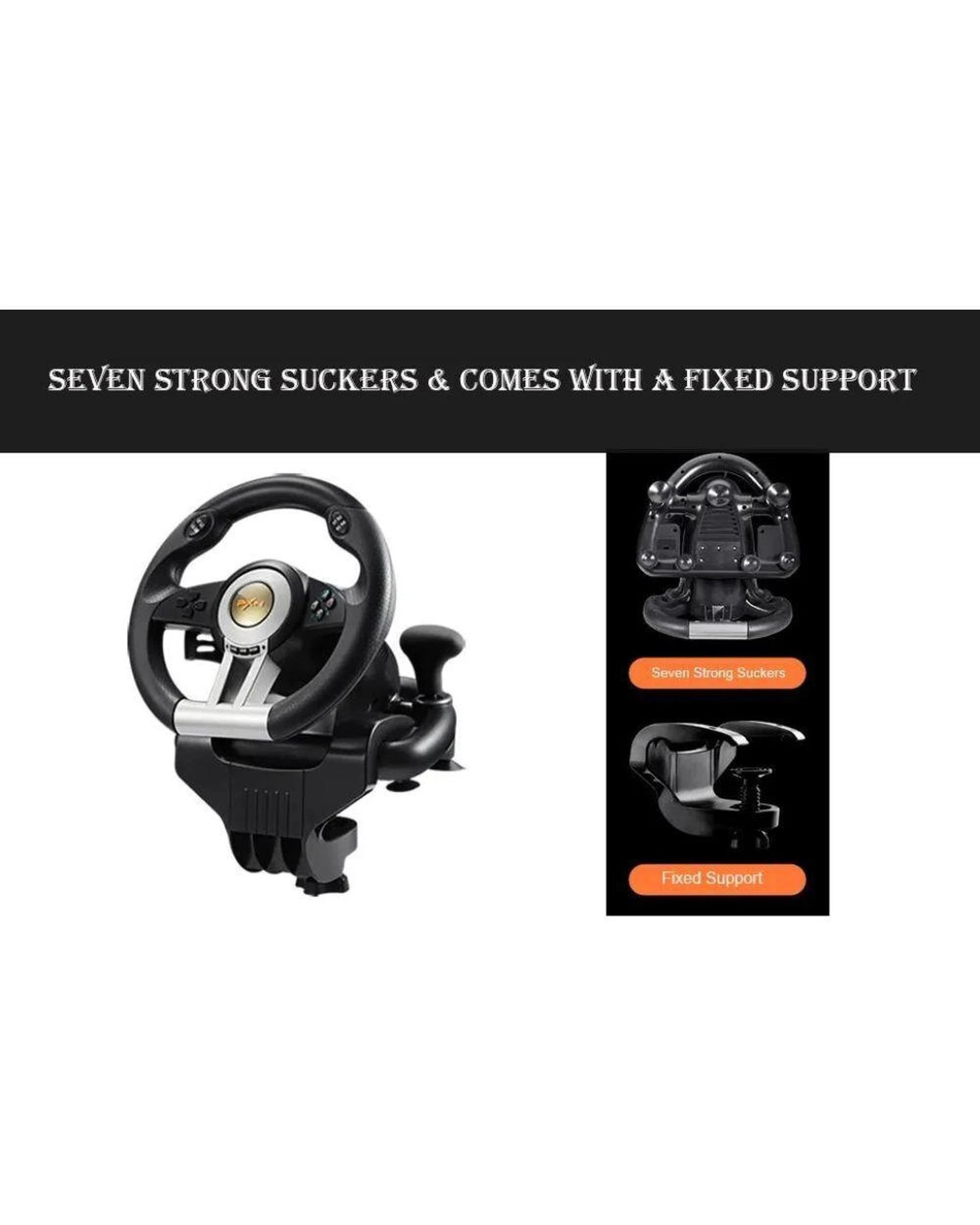 10 PXN V3 Pro Racing Wheel Switch 1 2 PC PS4 Xbox One Series X S Vibrate Pedals Clamp 180 Degree Rotate, 10 of 10