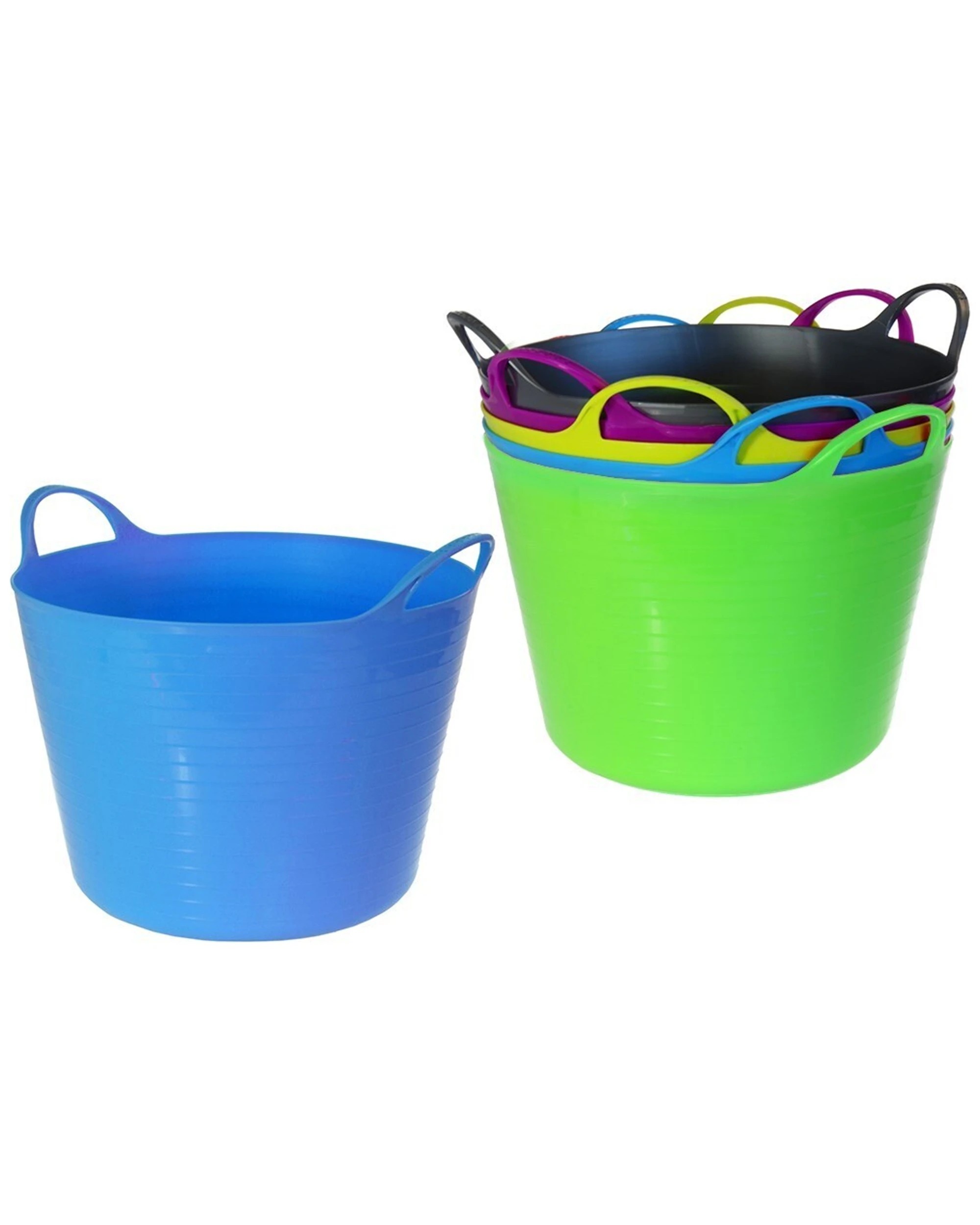3 Boxsweden 26l Flexible Tub With Handle Home Garden Water Storage Bucket - Assorted, 3 of 3