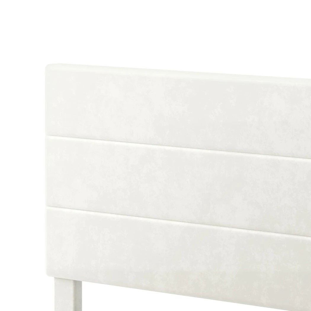 4 Levede Double Bed Frame with Headboard, Off White color, 4 of 8