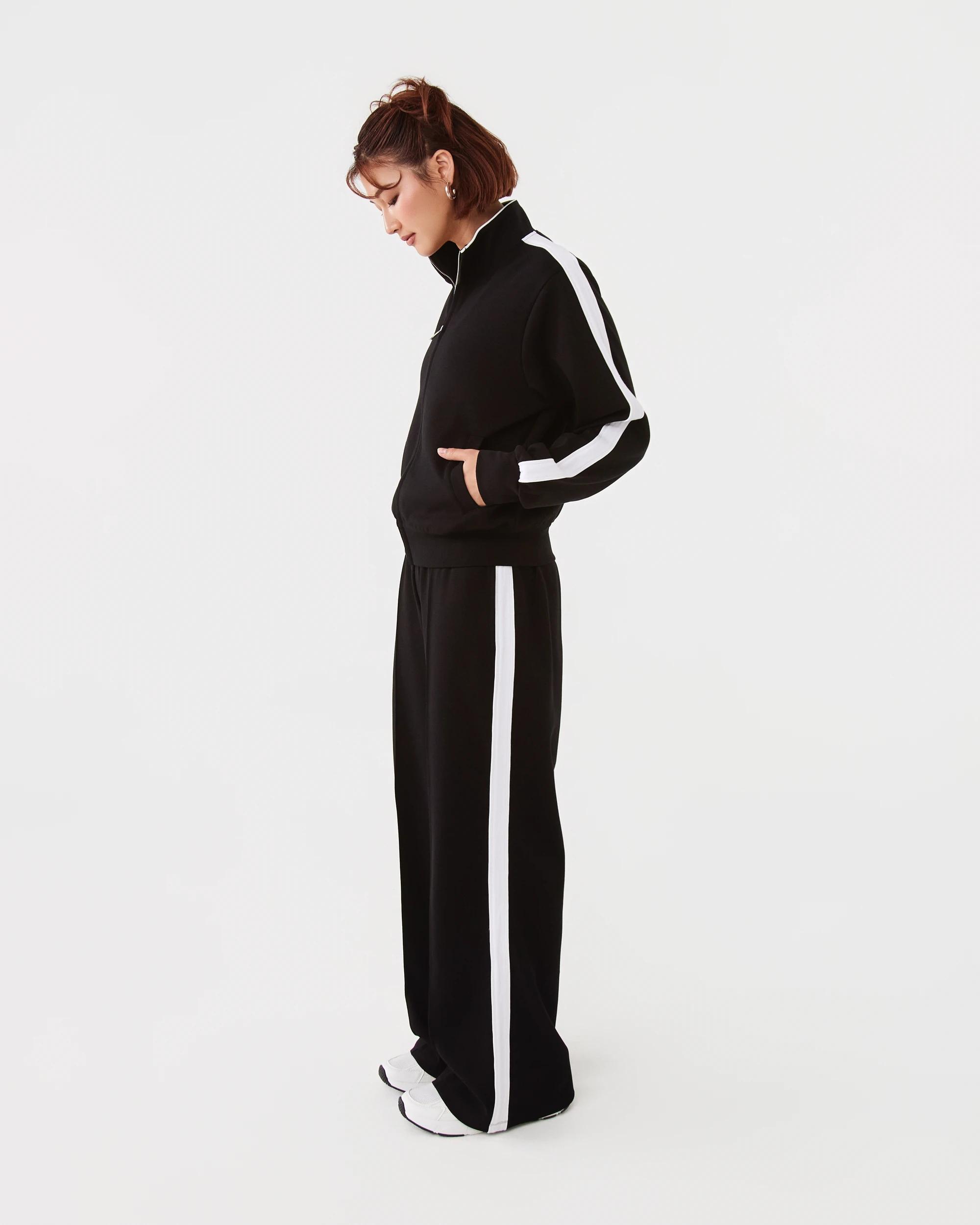 3 Active Womens Retro Zip Through Black, 3 of 7