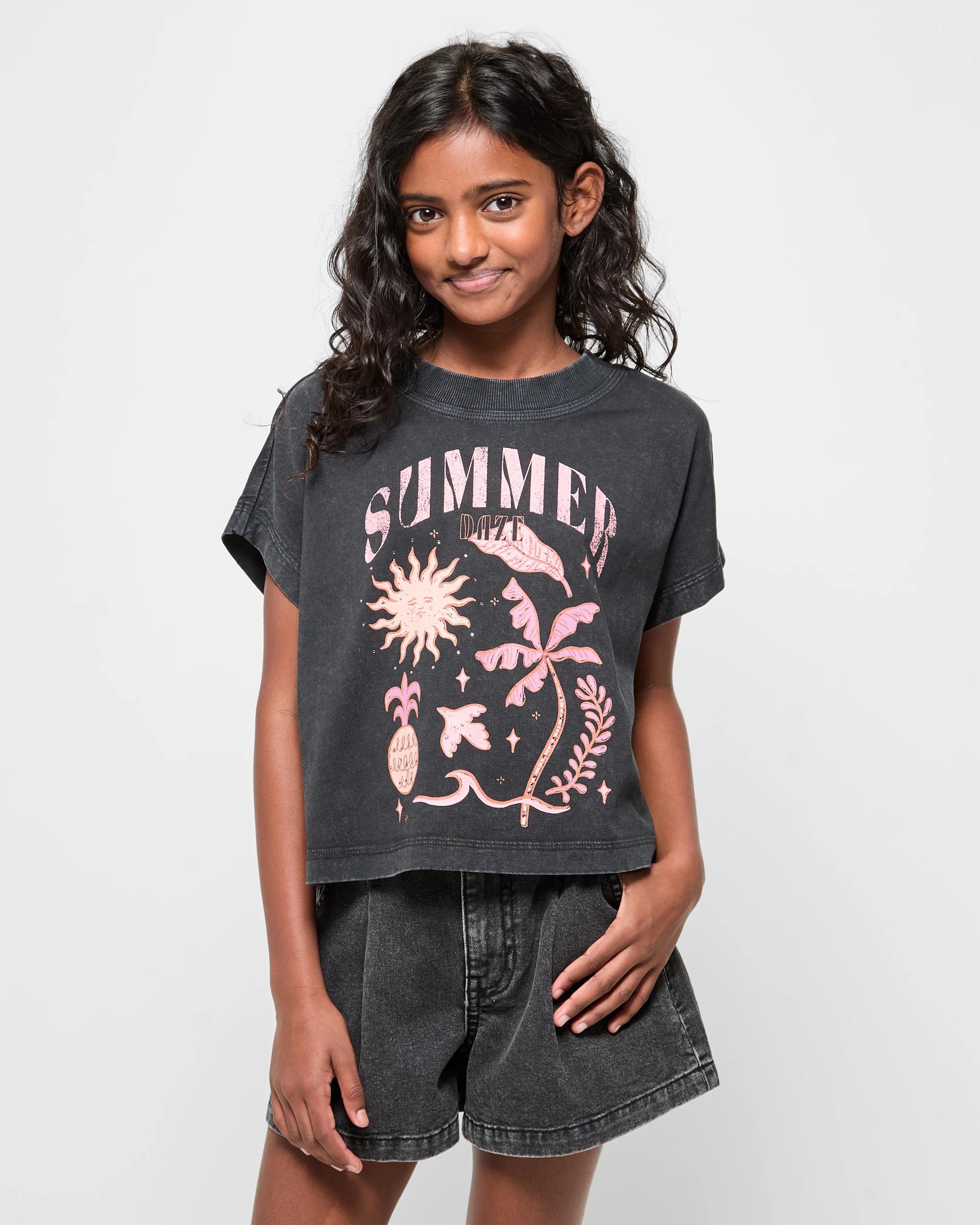 1 Target Australian Cotton Extended Shoulder T-shirt BLACK, 1 of 5