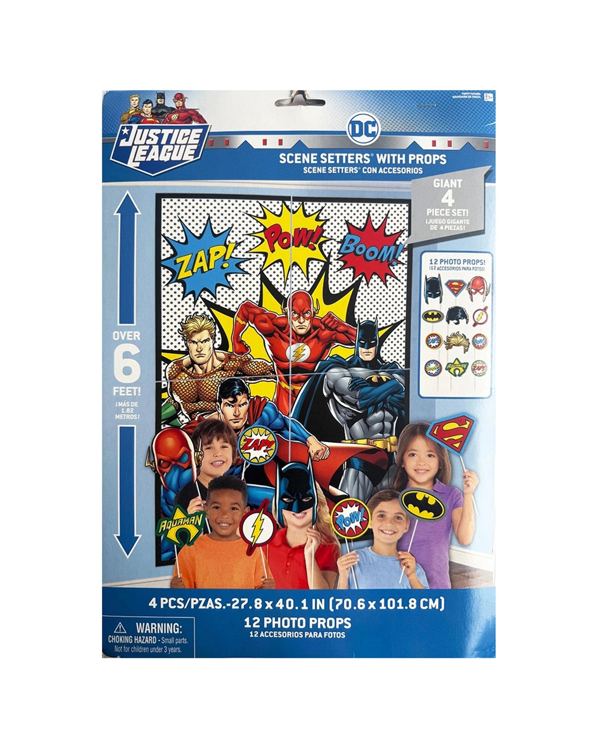 1 Anagram Justice League Unite Kids Party Scene Setter & Photo Prop Set - Multi, 1 of 2
