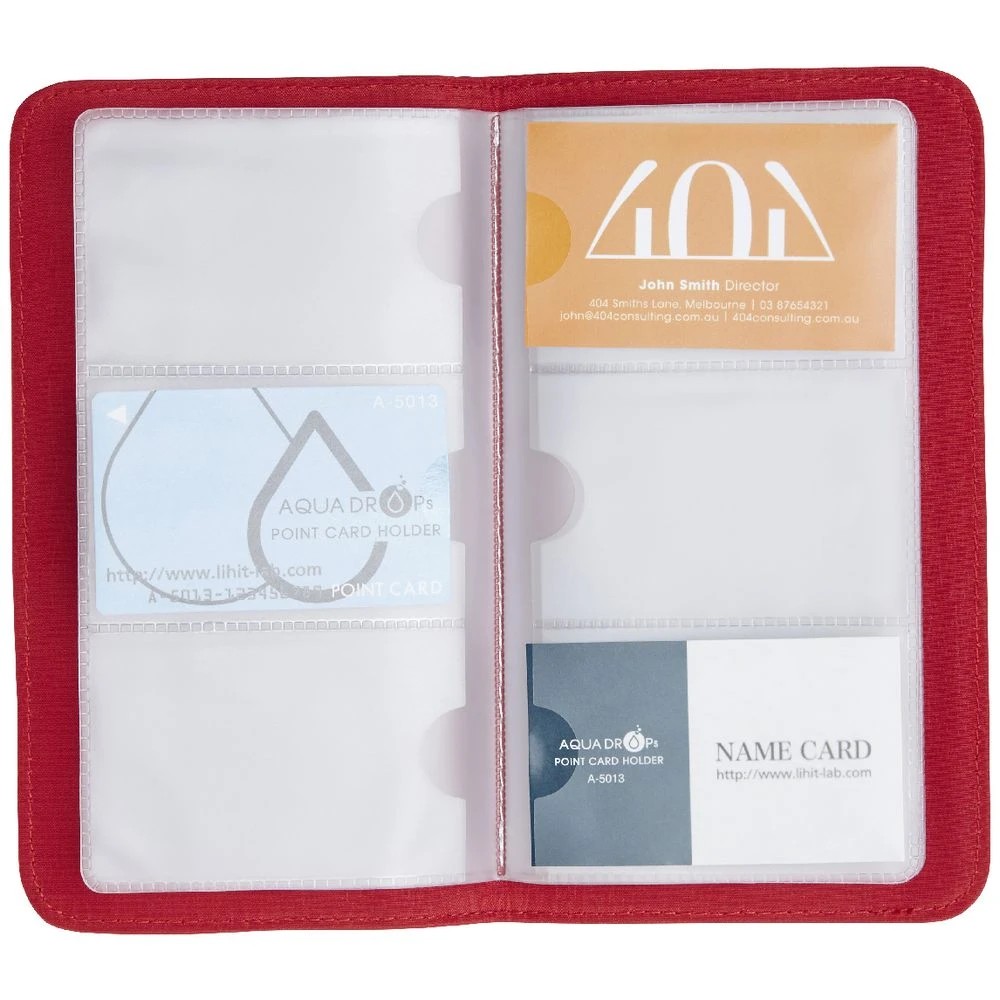 3 J.Burrows Business Card Folder Red, 3 of 4