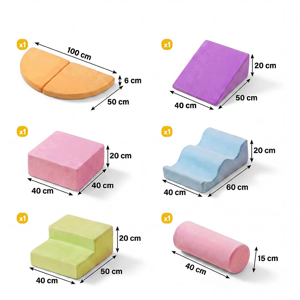 2 Playpals 7 PCS Kids Foam Climbing Blocks Set Toddlers Indoor Soft Toys Playset - Multi, 2 of 3