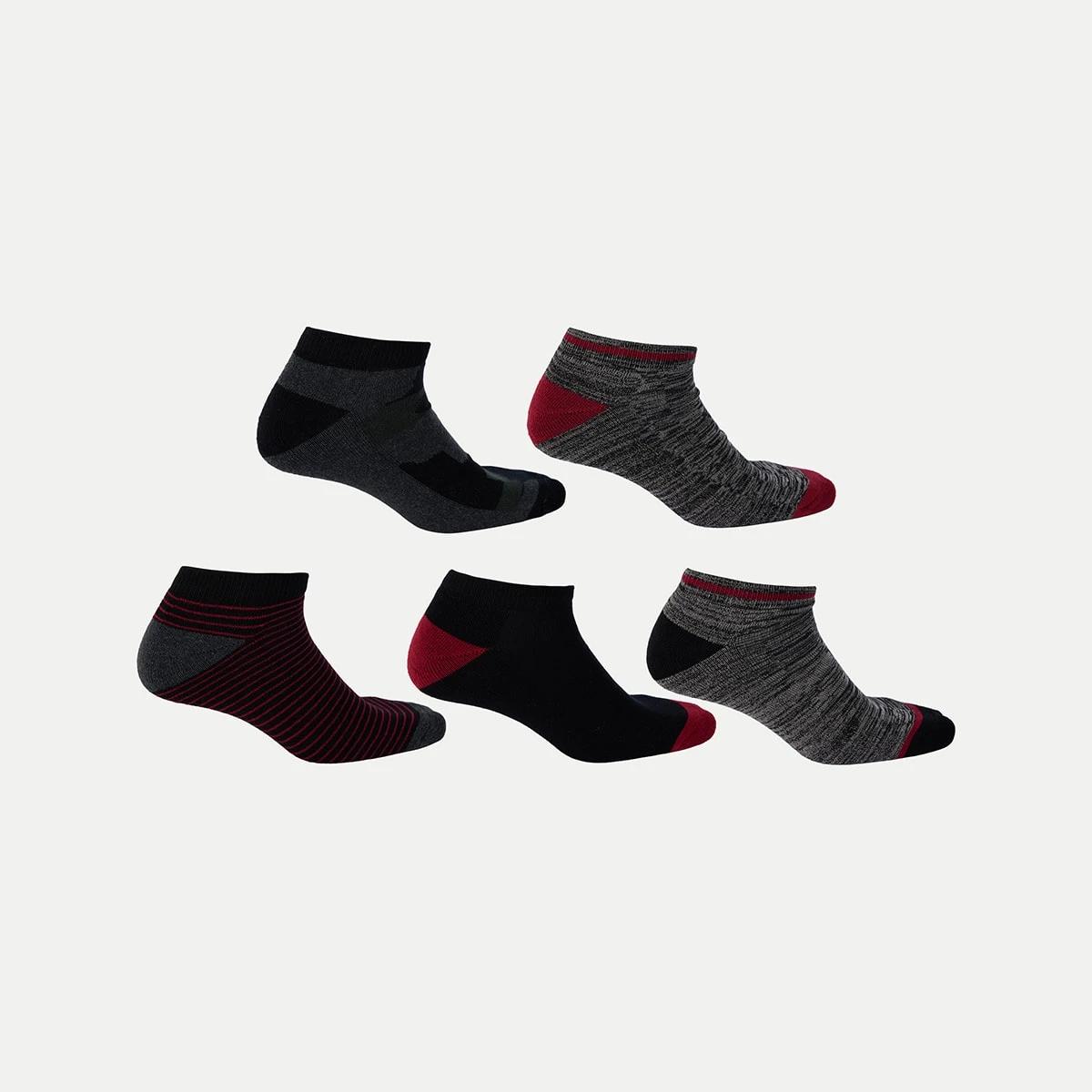 2 5 Pack Low Cut Sport Socks CAMO STRIPE SPACE CHAR, 2 of 3