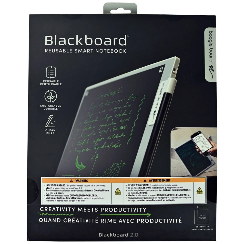8 Boogie Board Blackboard™ 2.0 Smart Scan Reusable Notebook, 8 of 10