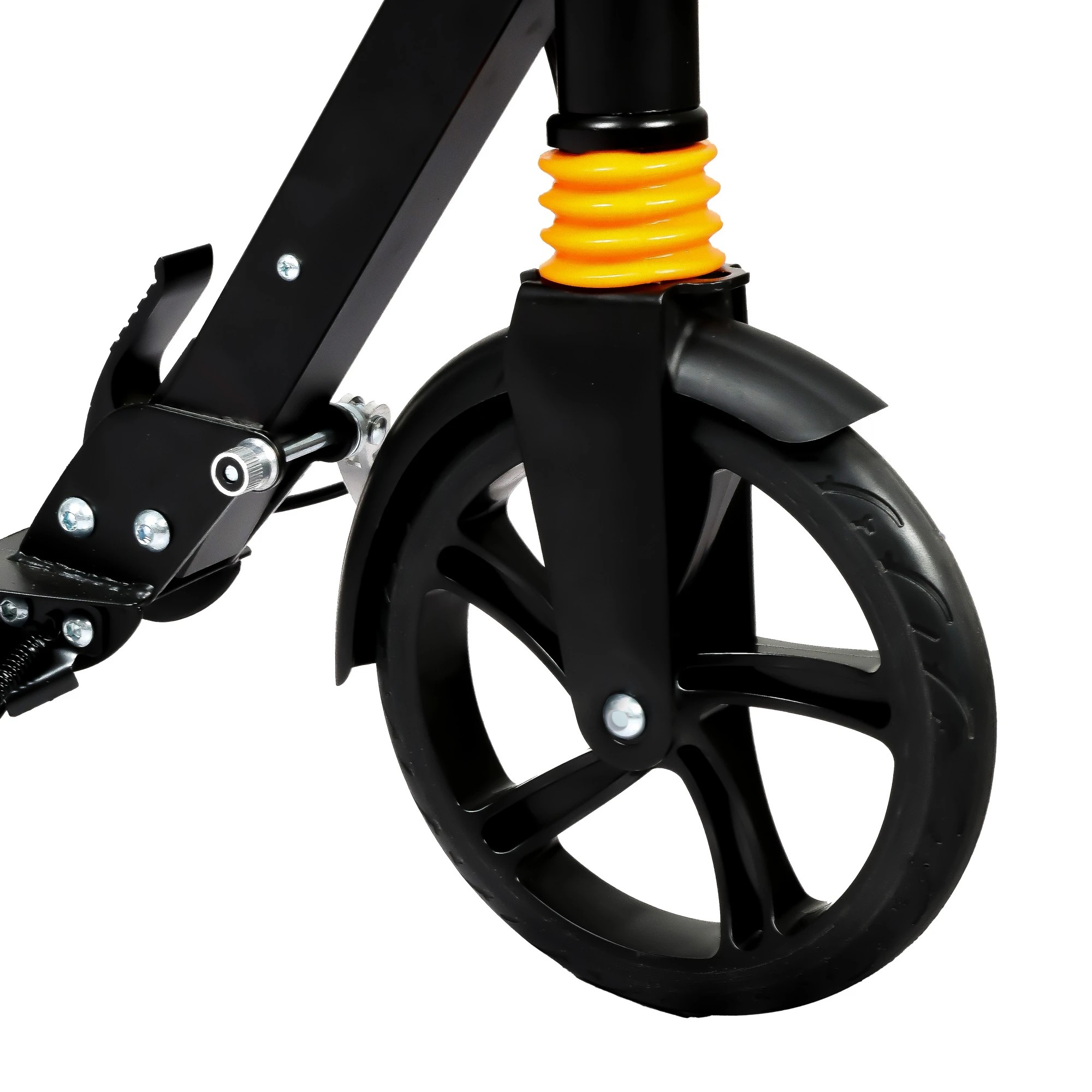 4 Monvelo Push Folding Kick Scooter Dual Big Wheels Colour - Black, 4 of 8