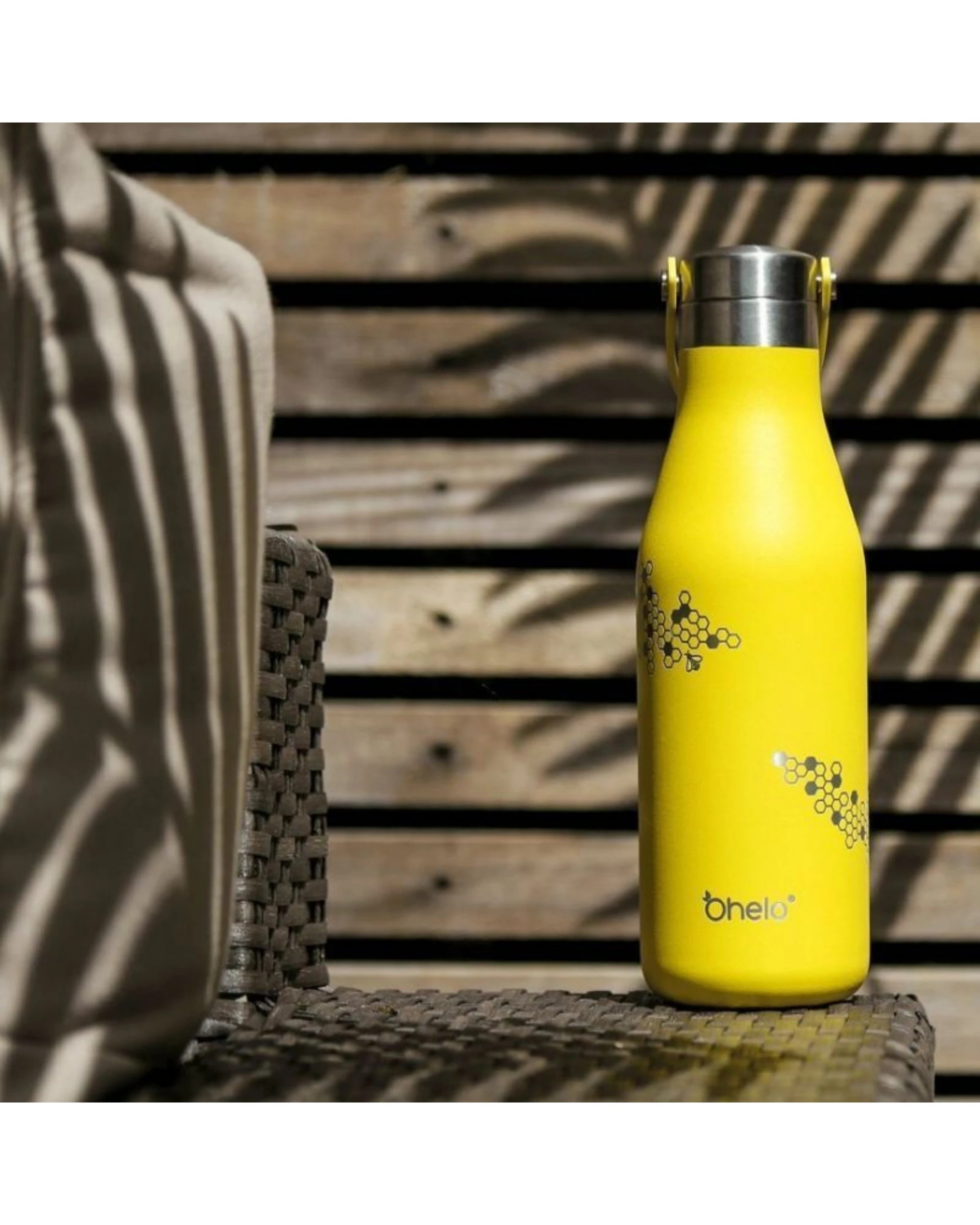 3 O'Helo Bottle With Etched Bees 500ml - Yellow, 3 of 4