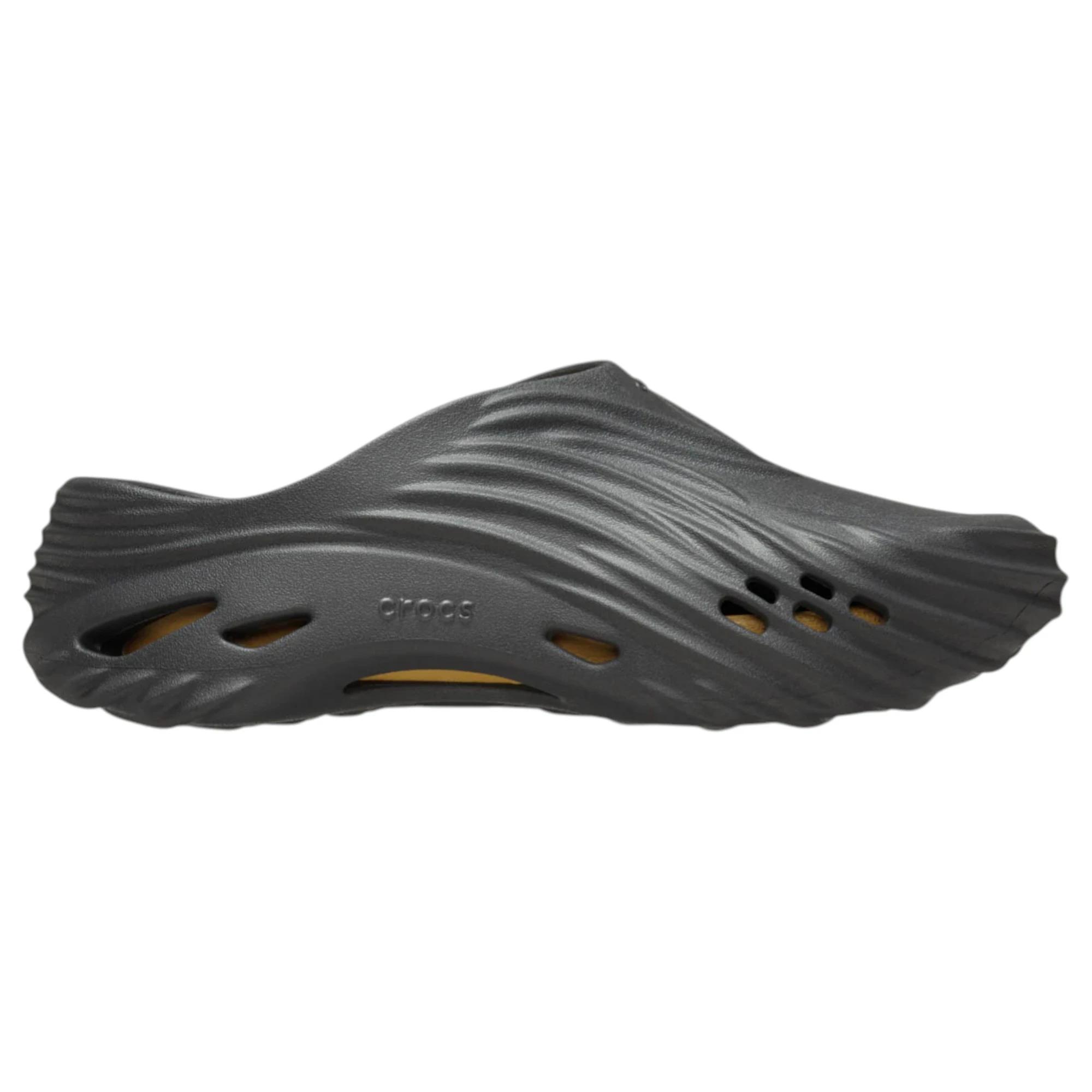 1 Crocs Mens Echo Wave Clogs Sandals Black, 1 of 6