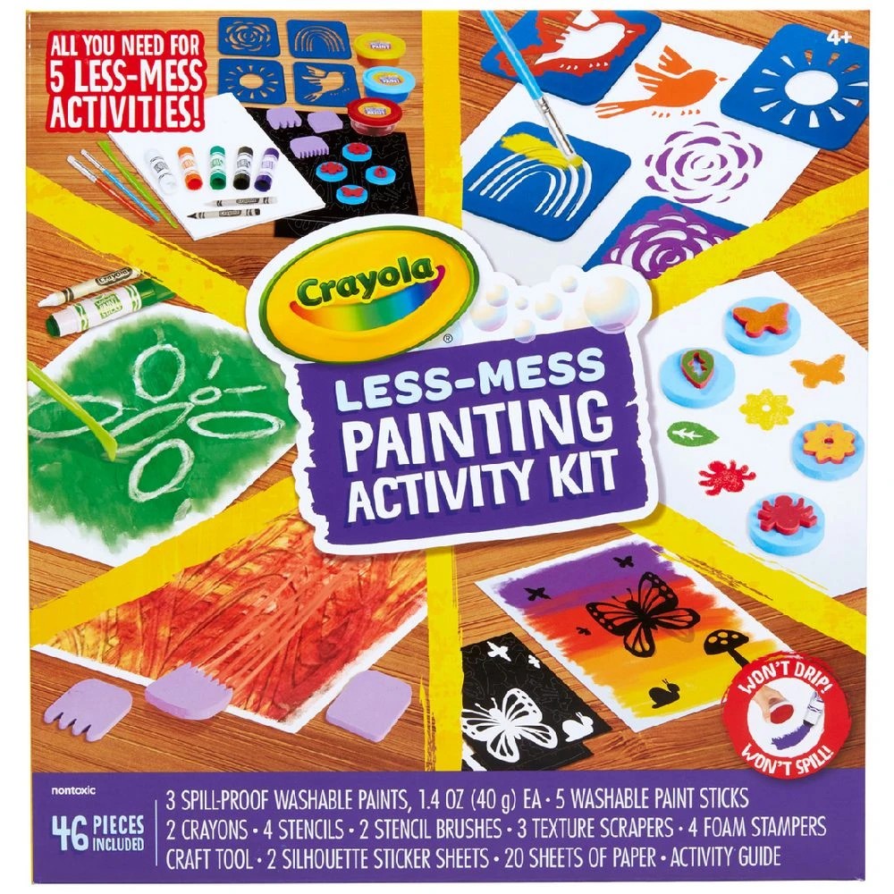 1 Crayola Creations Less Mess Painting Activity Kit, 1 of 4