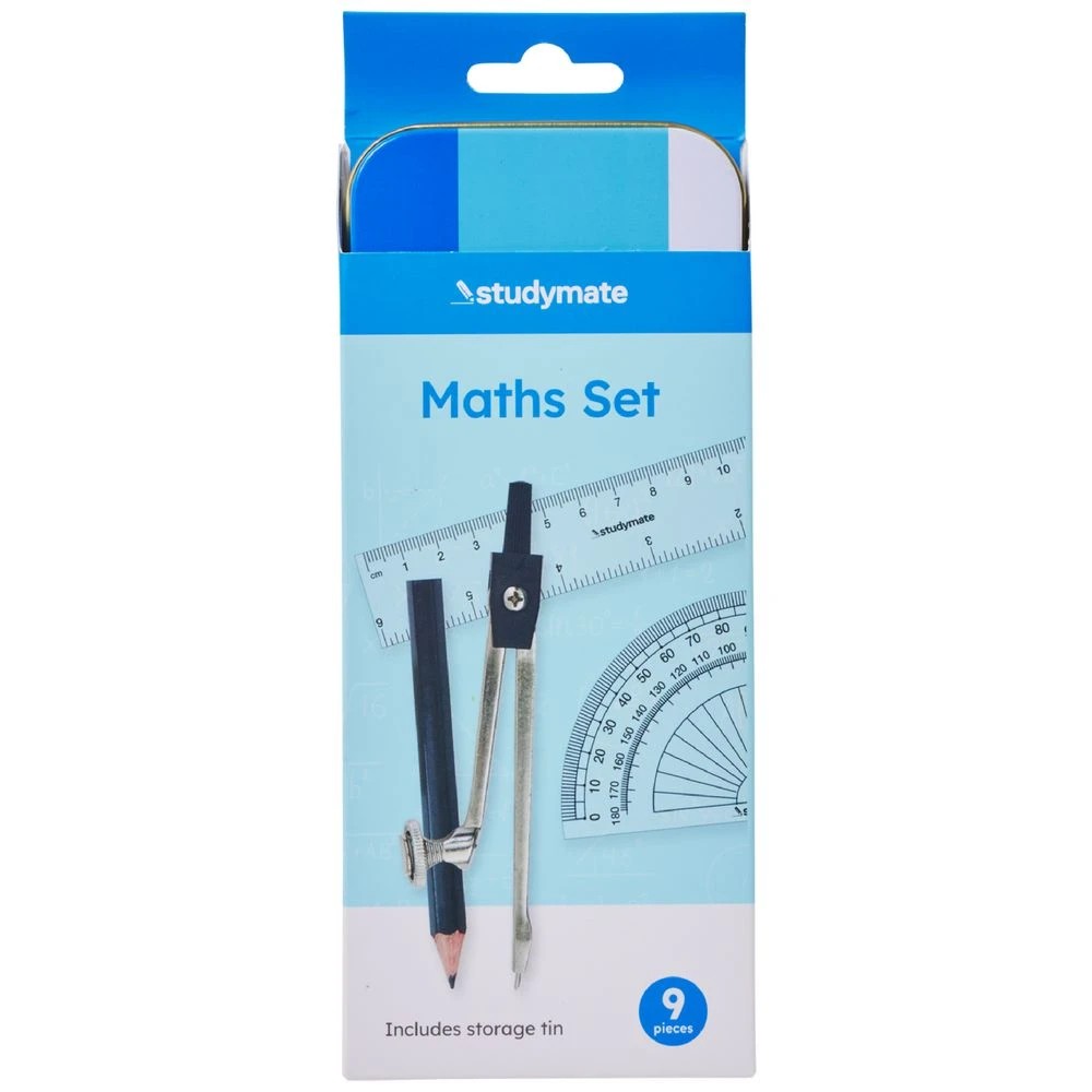 2 Studymate Tin Maths Set 9 Piece, 2 of 10