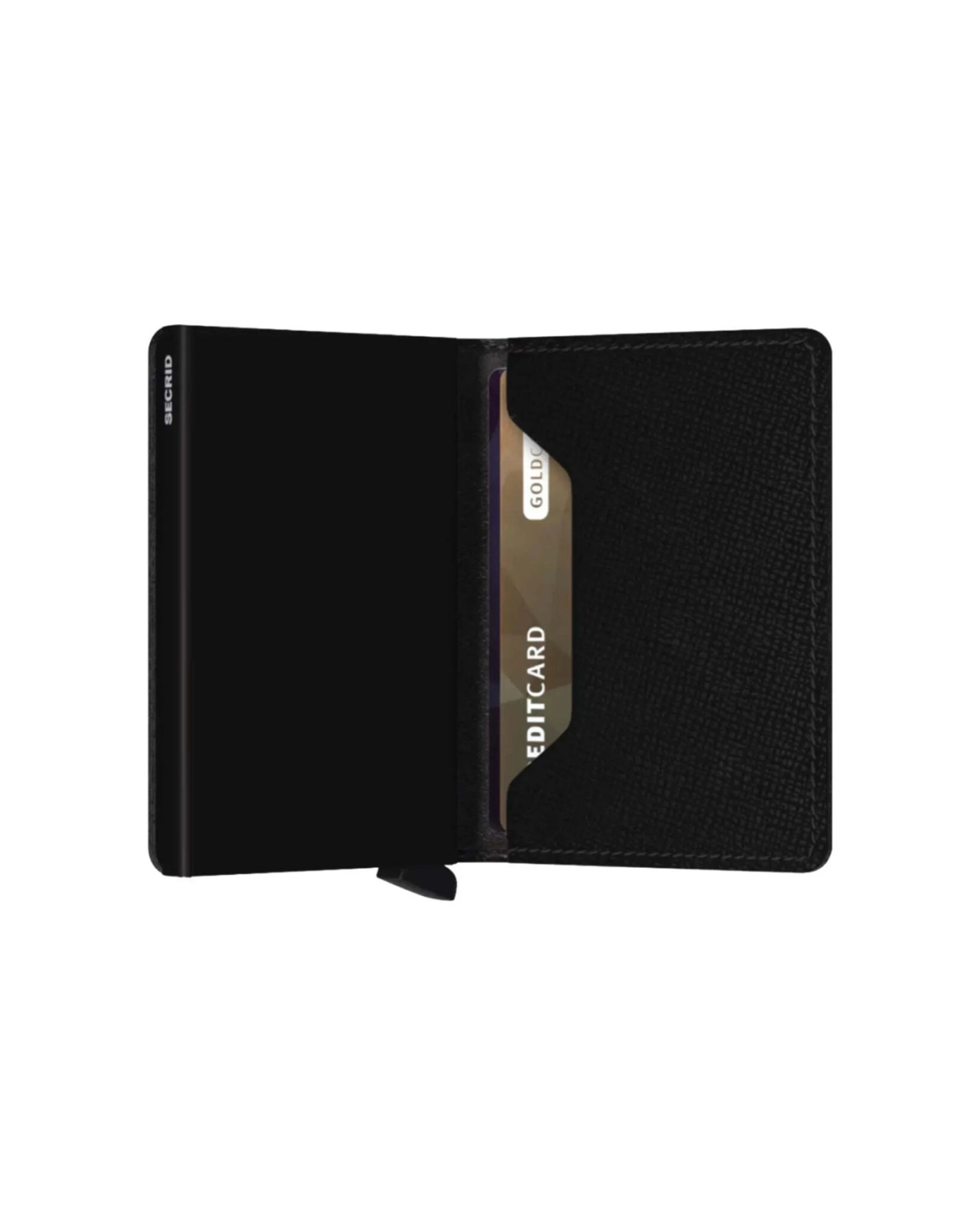 2 Secrid Slimwallet Compact RFID Crisple Leather Card Protector Wallet - Black, 2 of 4
