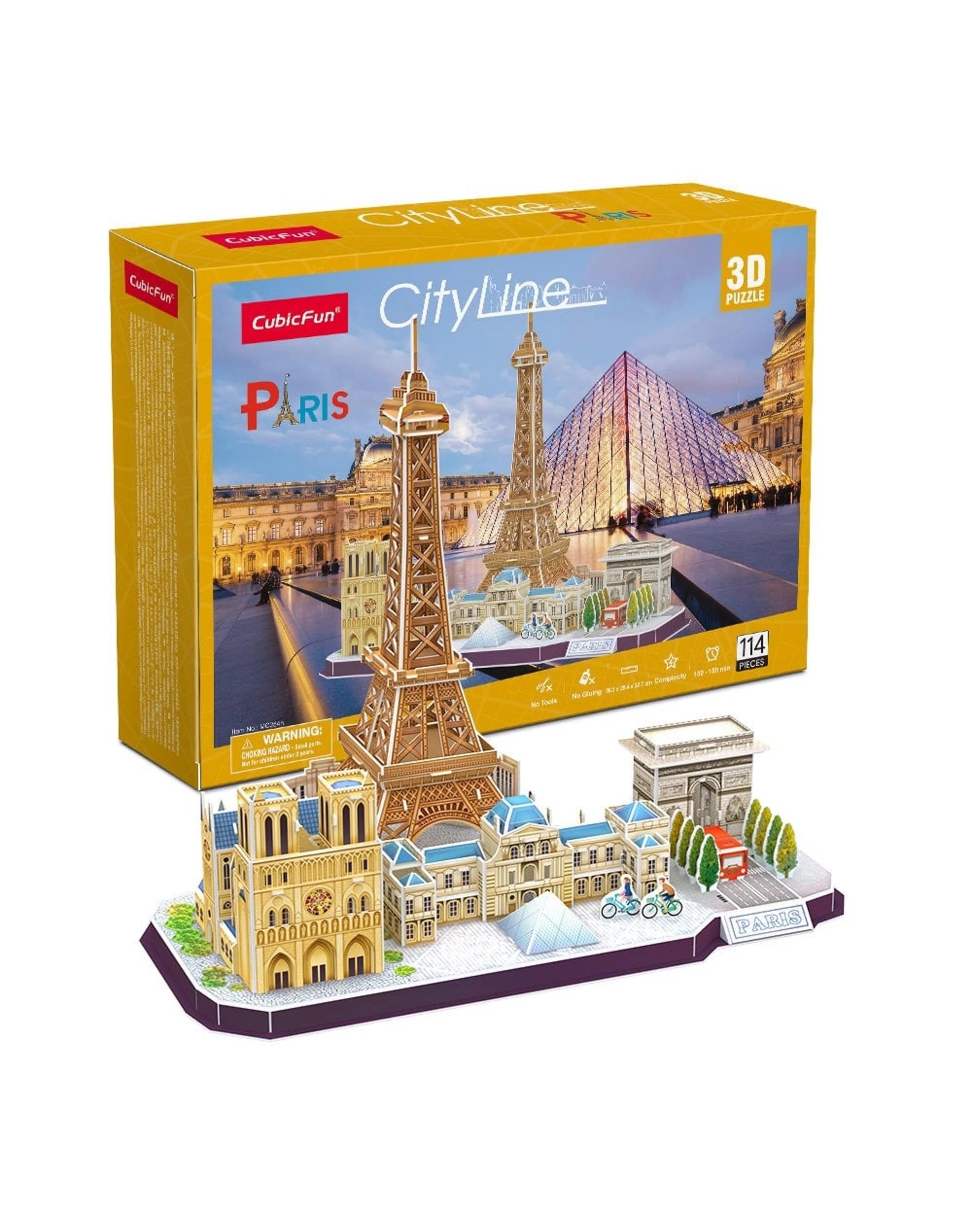 1 CubicFun CityLine Paris 114 Piece 3D Puzzle Model Kit, 1 of 1
