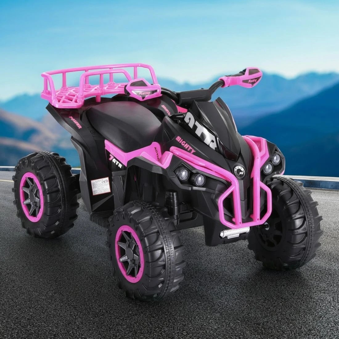 5 Rigo Kids Ride On Car ATV Quad Motorbike Storage Rack Electric Toys 12V - Pink, 5 of 6