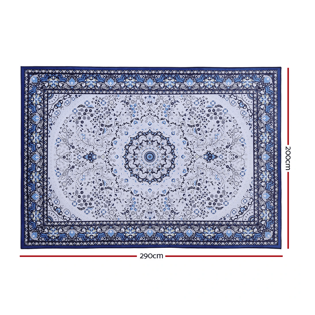 2 Artiss Floor Rug 200x290 Mat Carpet Short Pile Gaspar - Multi, 2 of 7