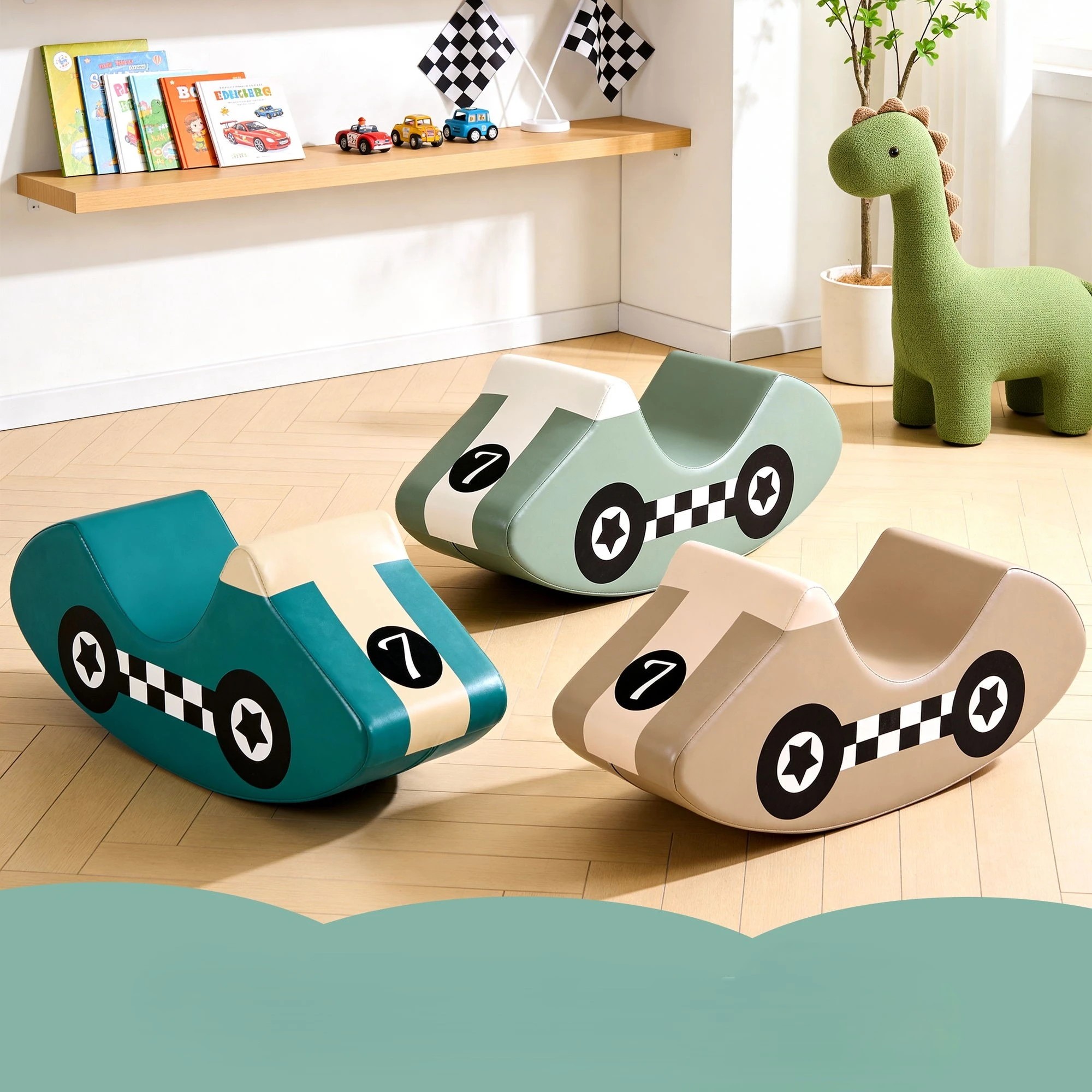 5 Keezi Kids Climbing Blocks 3Pcs Foam Toddler Playset Soft Indoor Climbing Toy Rocker - Multi, 5 of 5