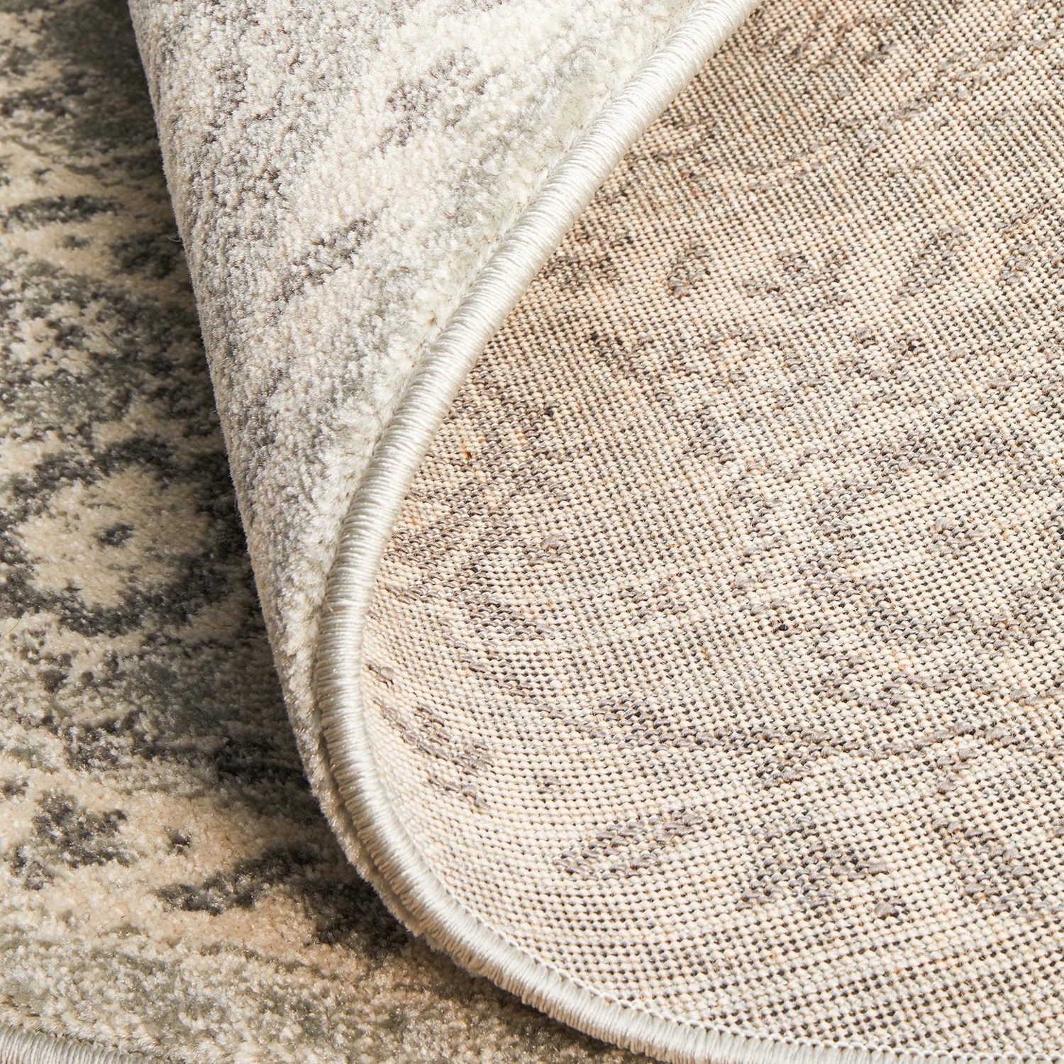 9 Common Ground Rugs Encore 261 200x200cm - Medium Round Power Loomed Pet Friendly Rug - Silver, 9 of 9