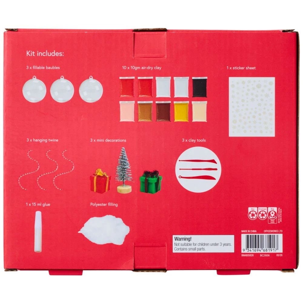 2 Born  Air Dry Clay Bauble Creation Kit, 2 of 3