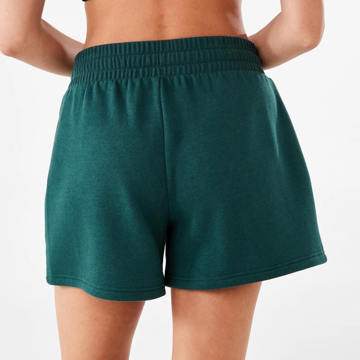 3 Active Womens Fleece Shorts Grn Yucca, 3 of 6