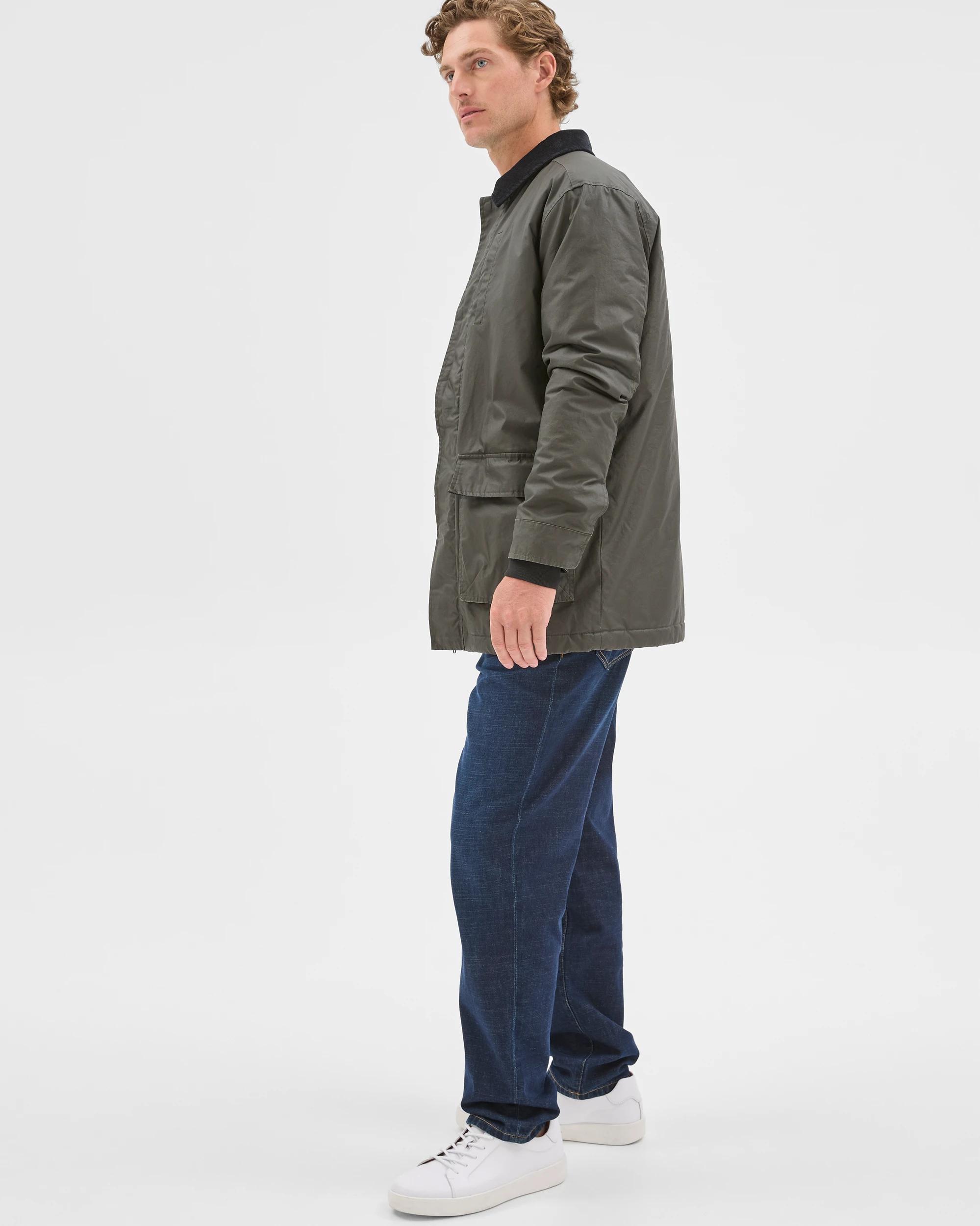4 Target Man Australian Cotton Waxed Parka Jacket DARK OLIVE, 4 of 10