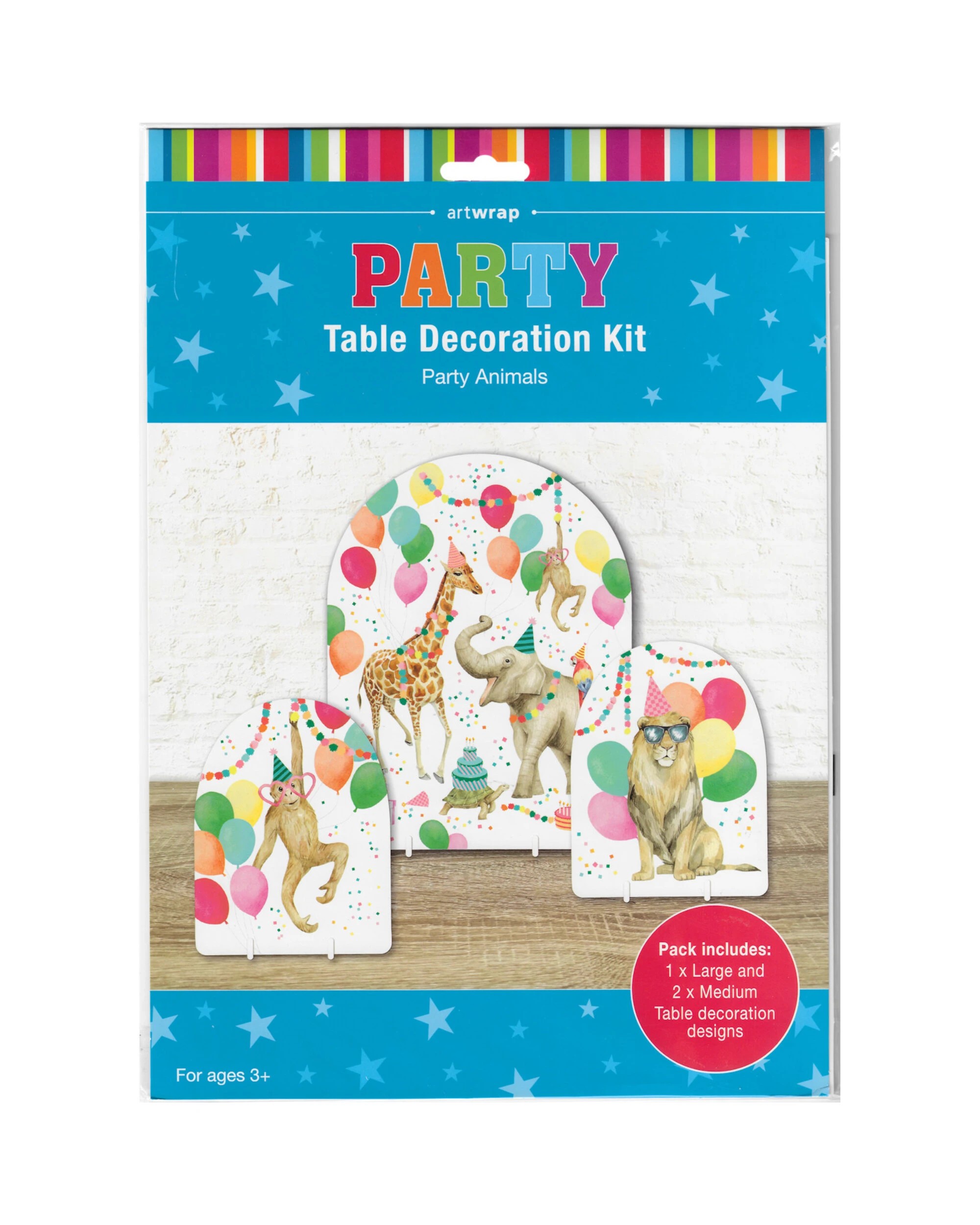 2 Artwrap Wild Party Animals Table Decorating Kit - Multi, 2 of 3