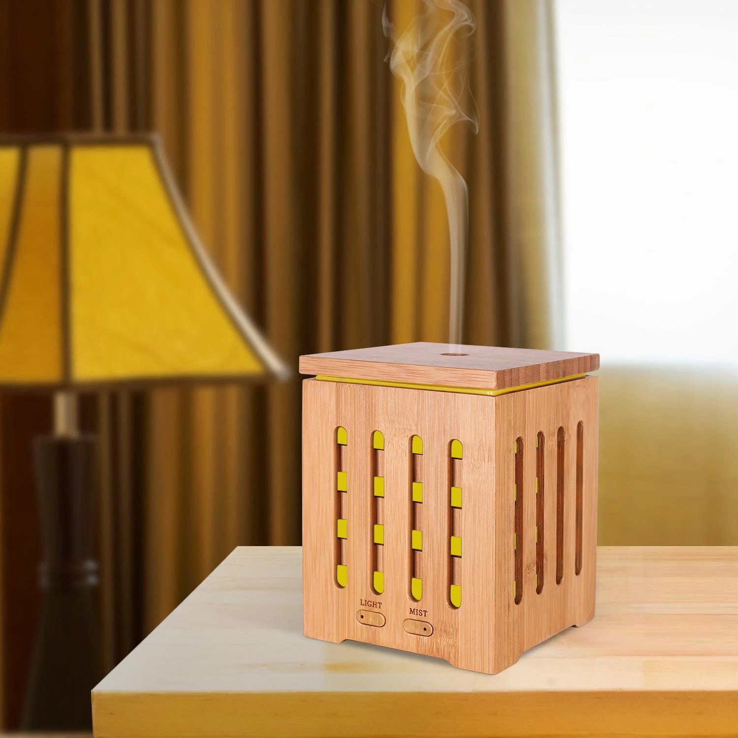 3 Todo 200ml Humidifier Aromatherapy Diffuser Ultrasonic 7 Colour Led - Bamboo, 3 of 4