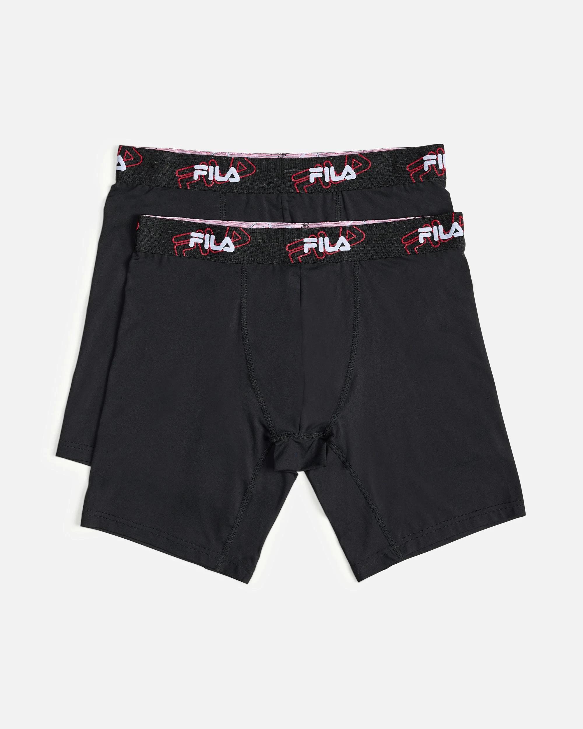 1 2 Pack Lucca Sports Trunks - Fila BLACK, 1 of 3