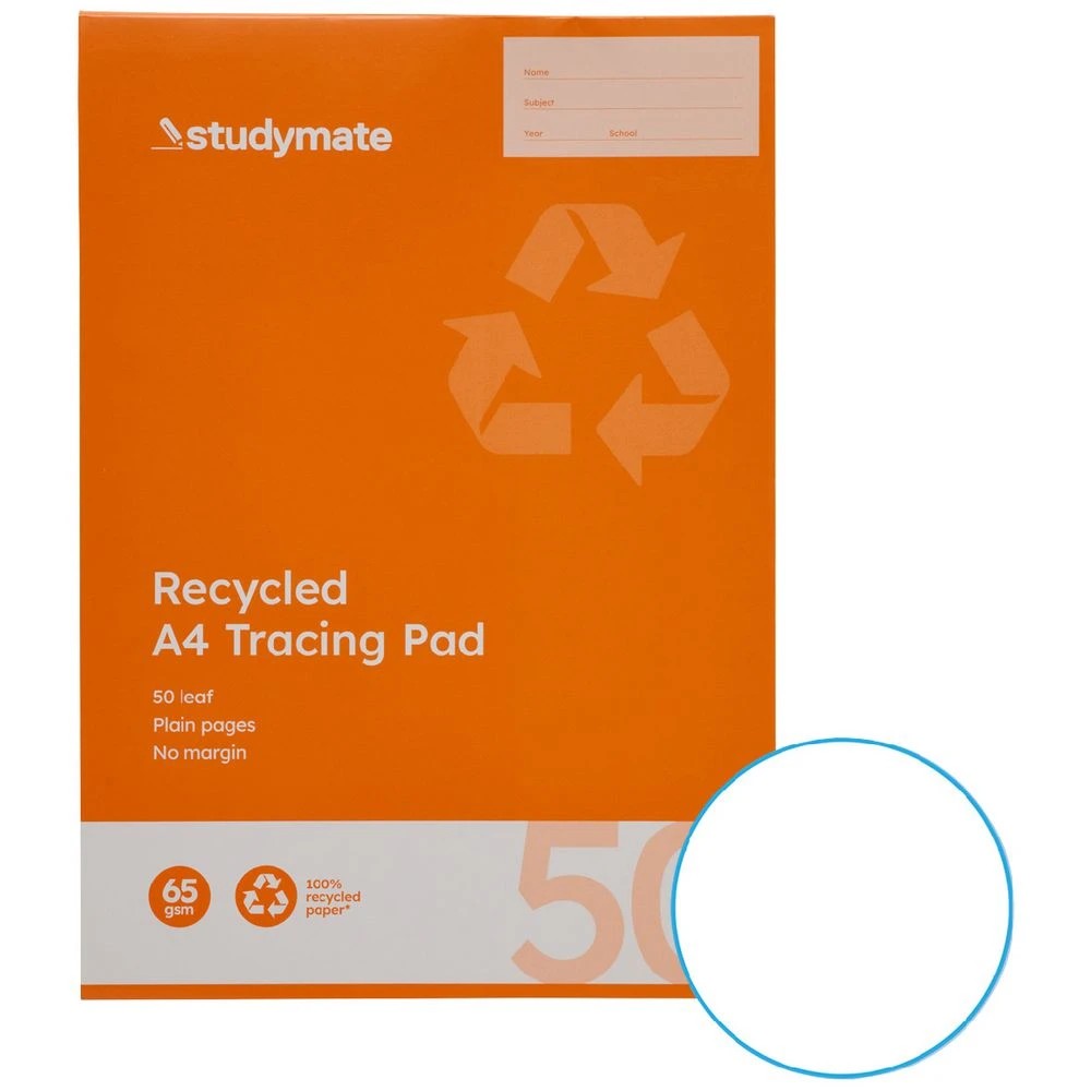 1 Studymate A4 Tracing Pad 50 Leaf Orange, 1 of 3