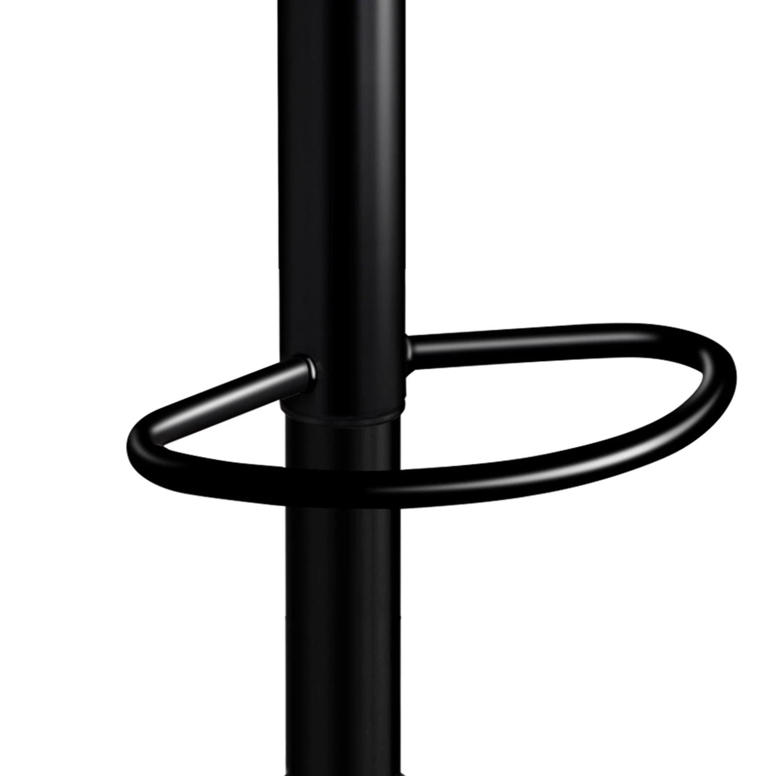 7 Alfordson 2x Bar Stool Kitchen Swivel Chair Wooden Leather Gas Lift - Black, 7 of 9
