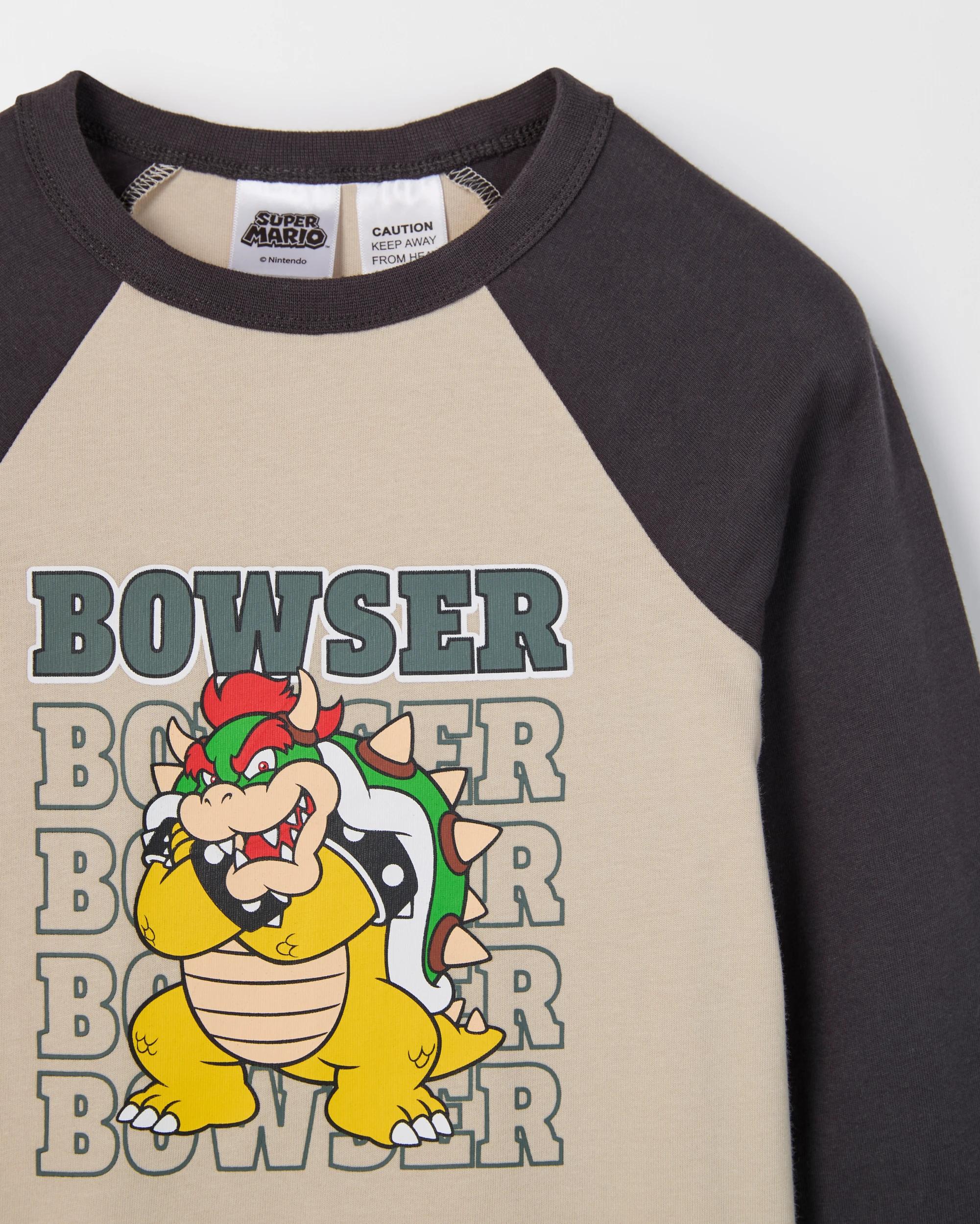 6 Super Mario Australian Cotton Younger Boys Knit Pyjama Set BOWSER, 6 of 6
