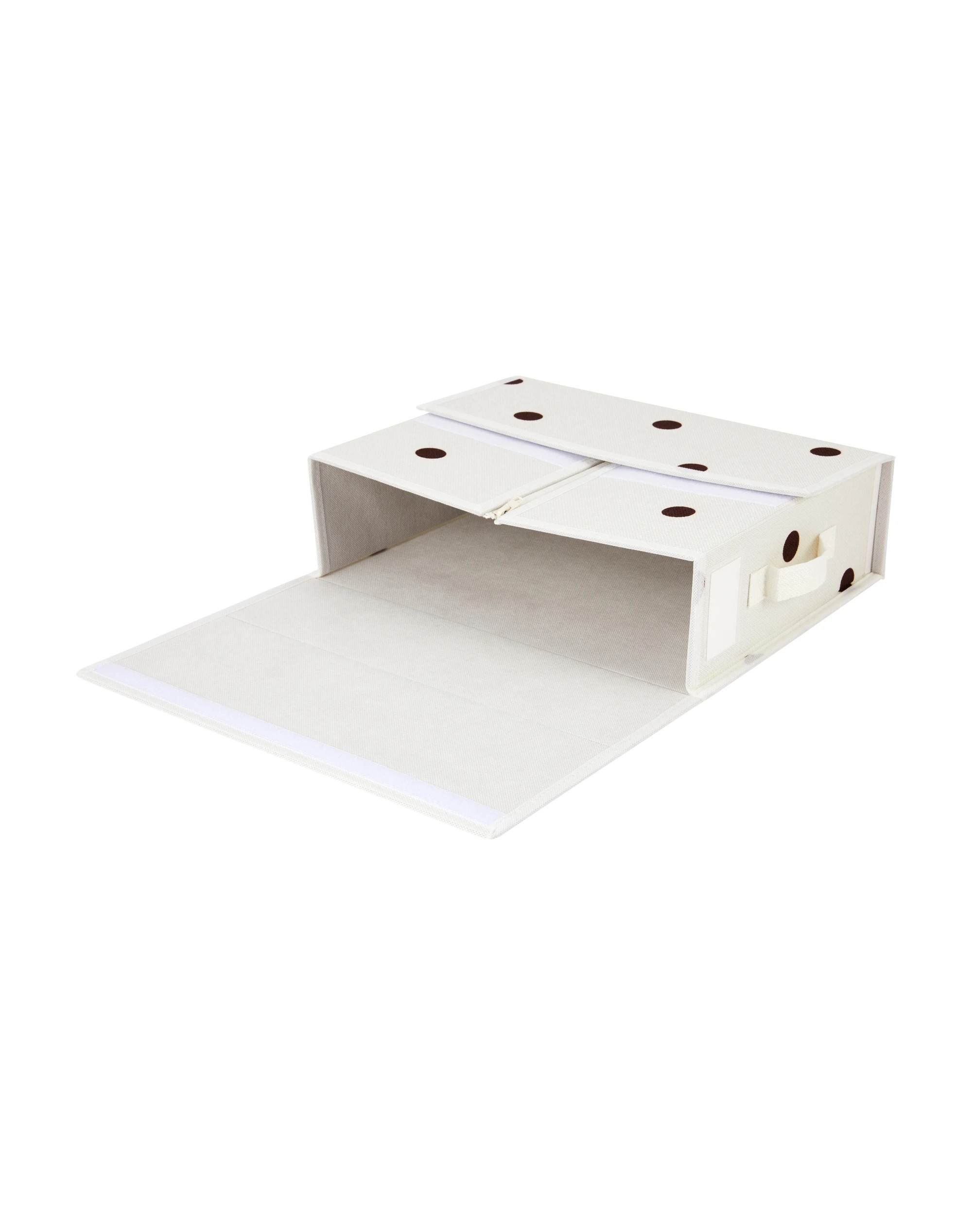 6 Linen Look Bed Box - Polka Dot, 6 of 10