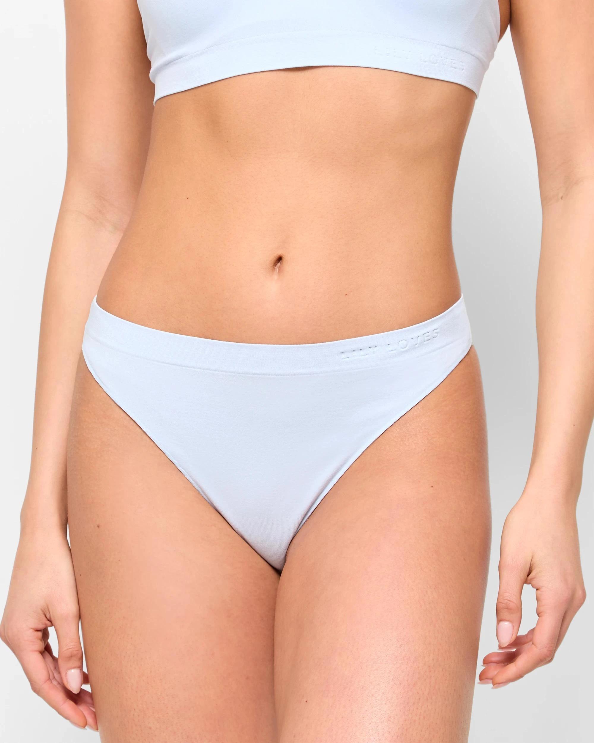 2 2 Pack Seamfree Embossed G-String Briefs 2 Pack - Lily Loves FOLKSTONE GREY/HEATHER BLUE, 2 of 4