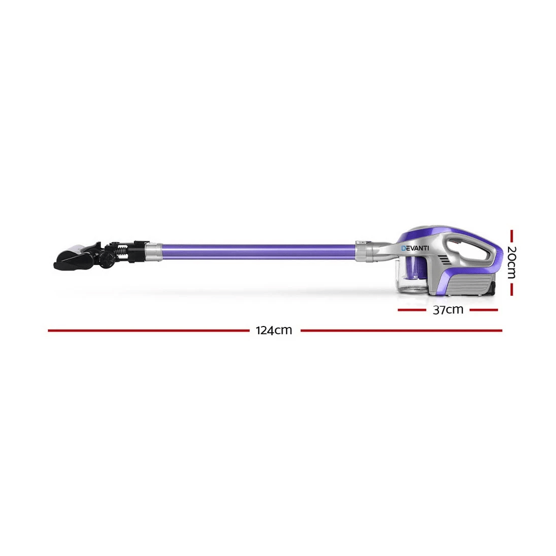 2 Devanti Stick Vacuum Cleaner Roller Brush Cordless 150W - Multi, 2 of 7