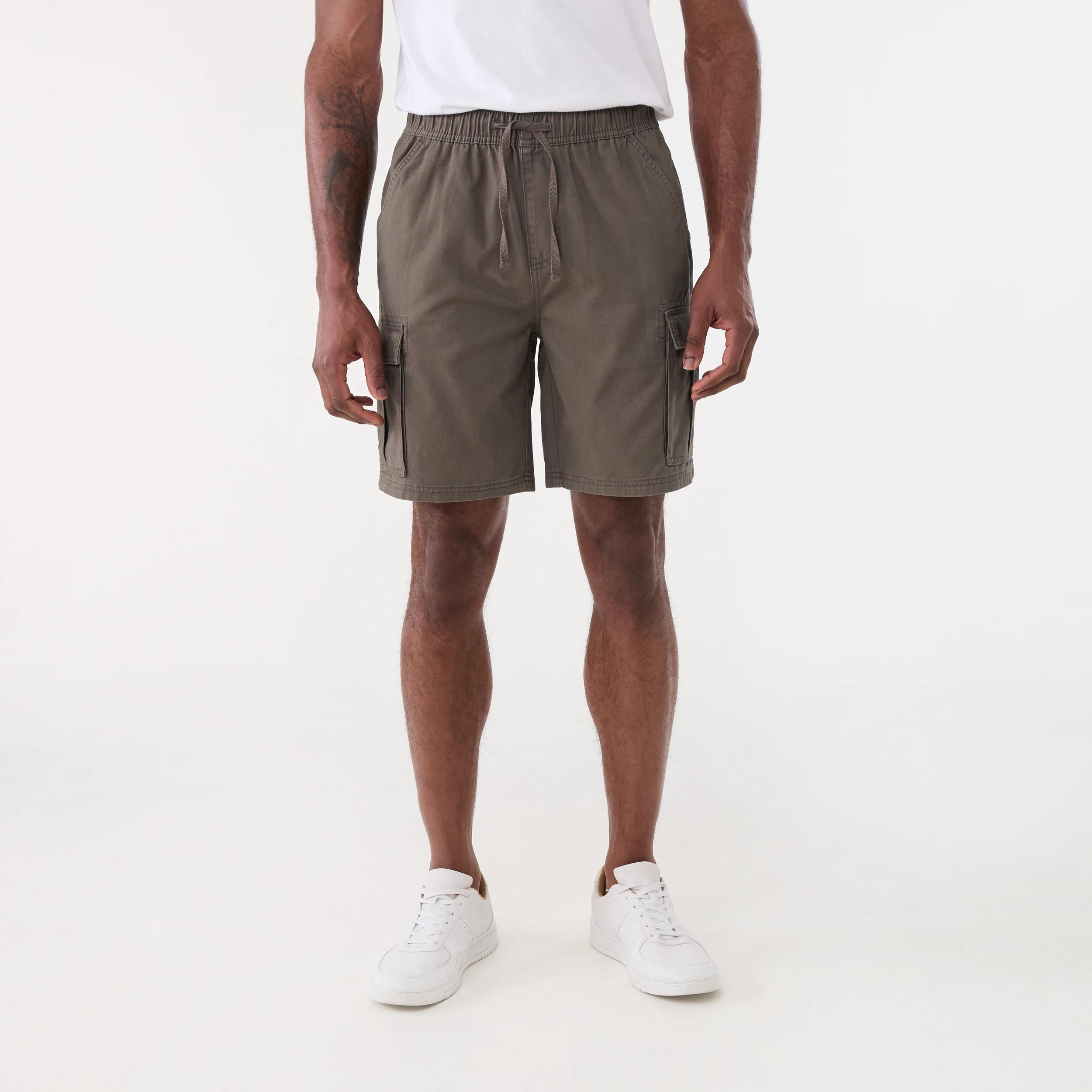 7 Elastic Waist Cargo Shorts Eagle Brown, 7 of 7