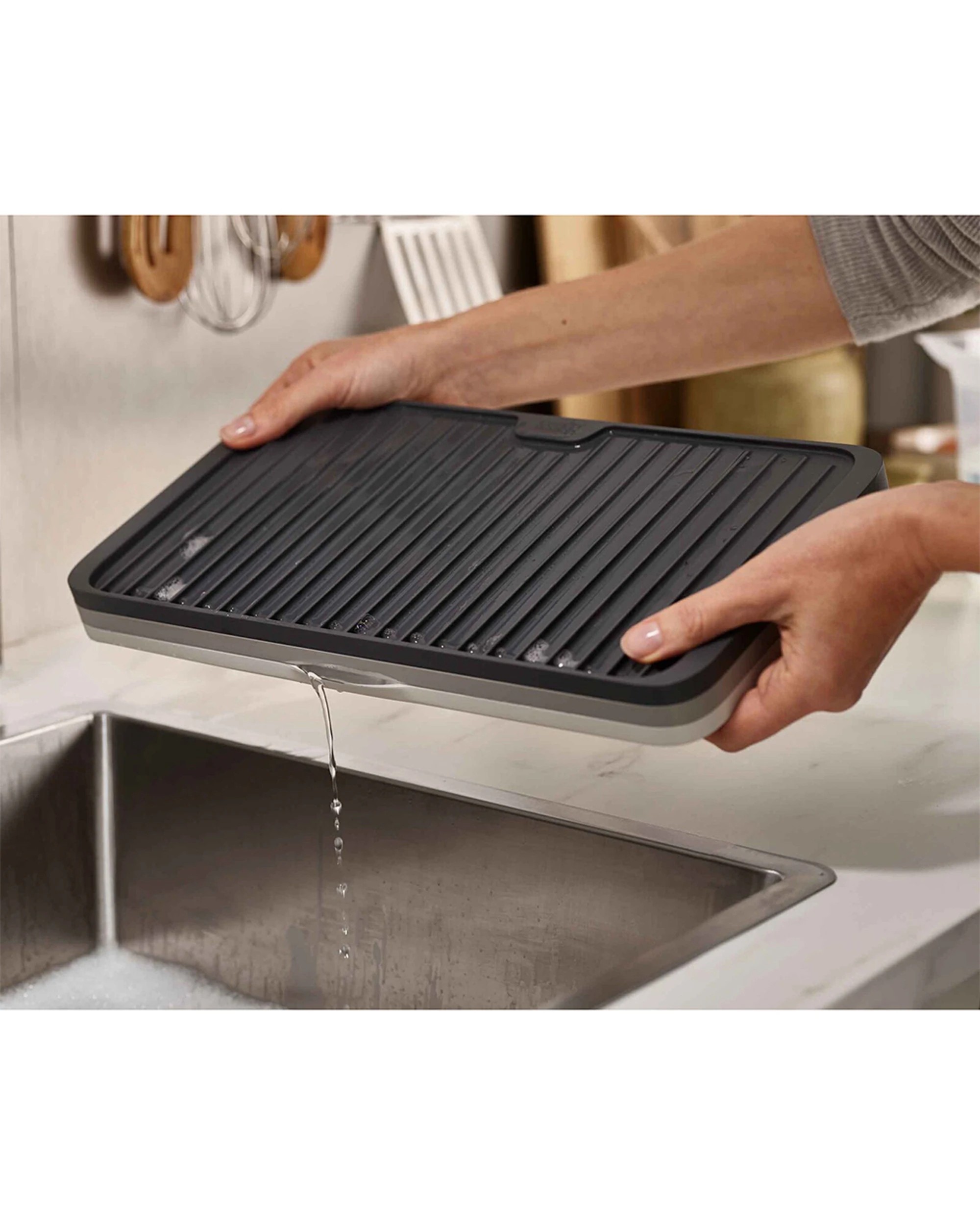 3 Joseph Joseph Tier Expandable Draining Mat Collapsible High Capacity - Multi, 3 of 6